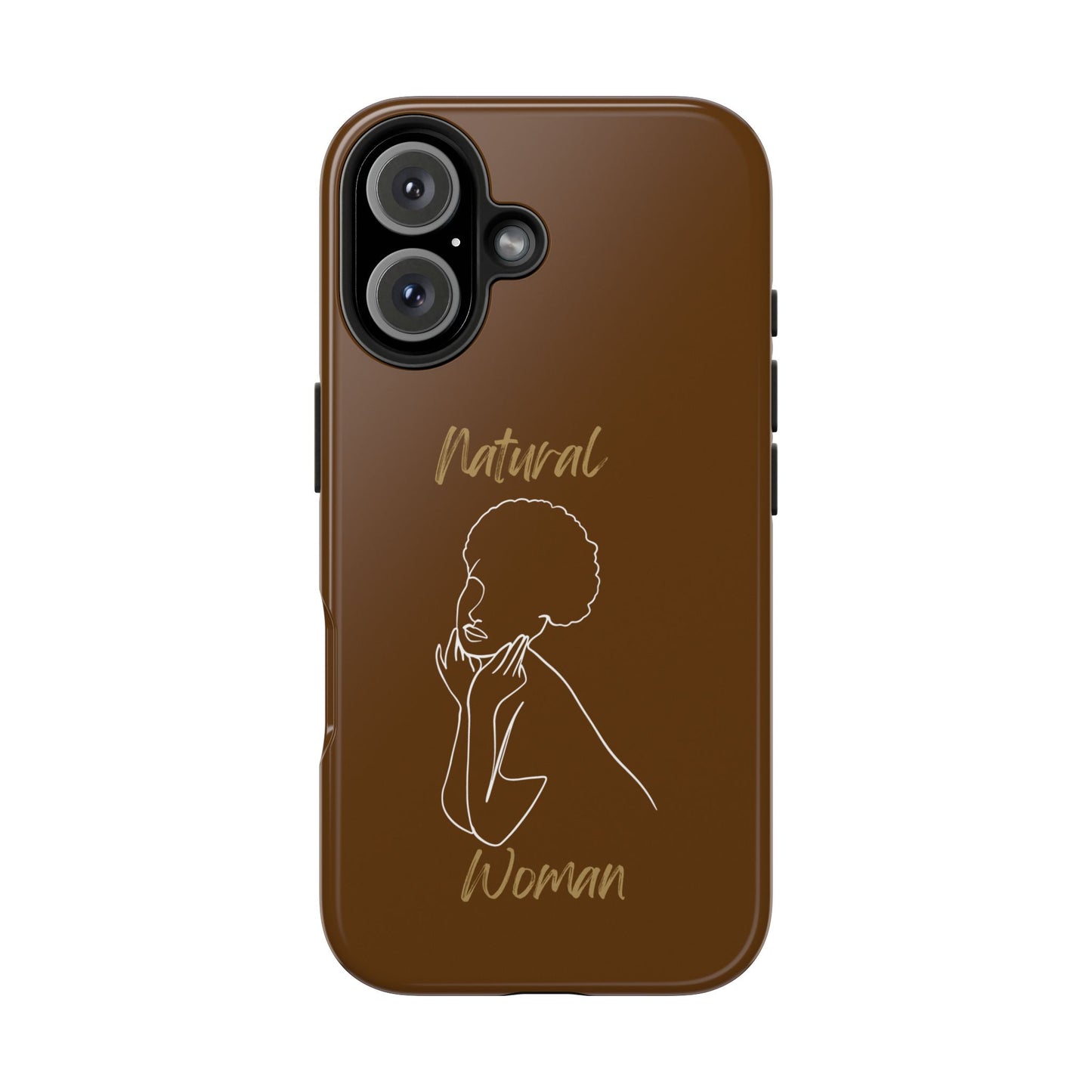 Natural Woman Cute Afro(WL)Tough Phone Cases BROWN