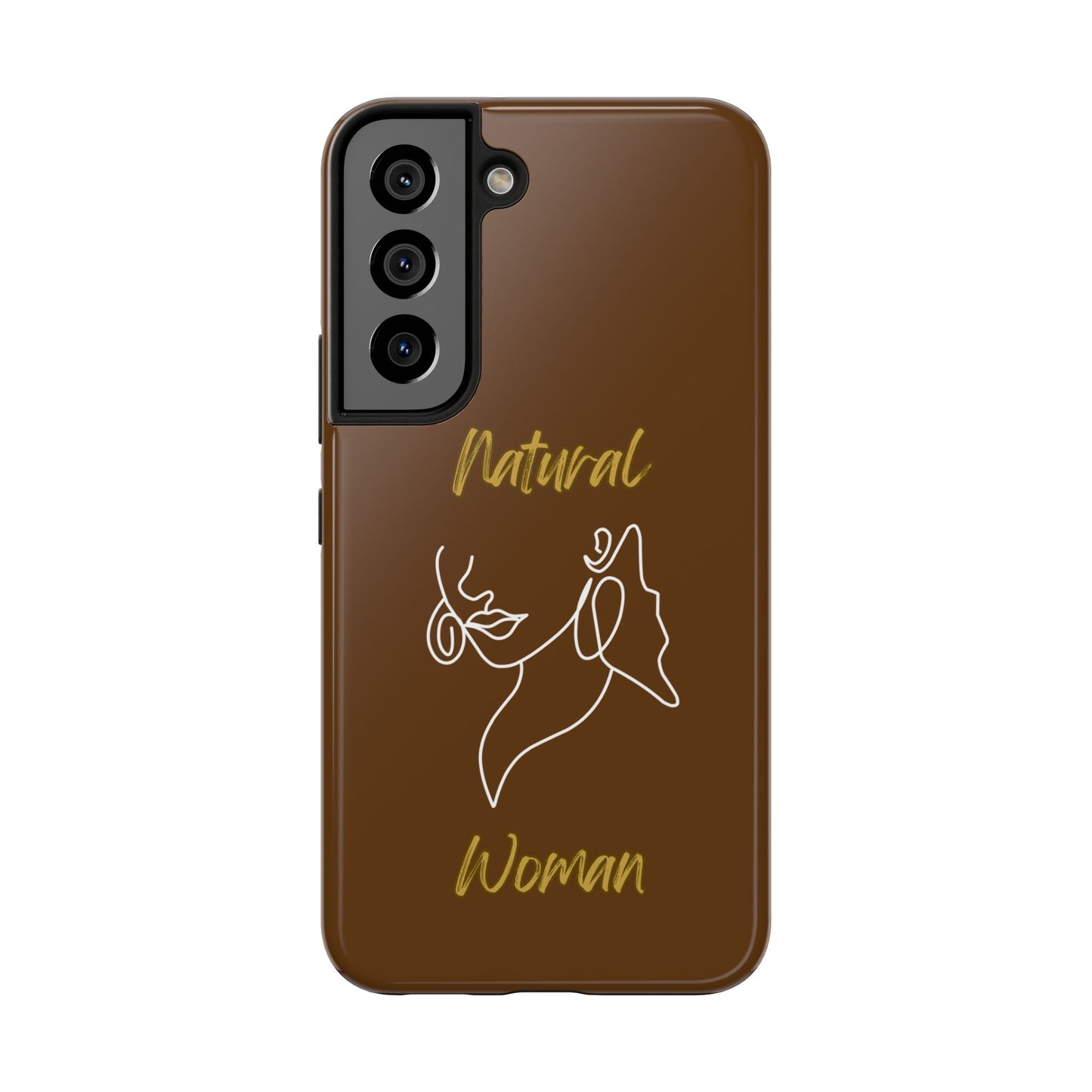 Natural Woman Lips (WL)Tough Phone Cases BROWN