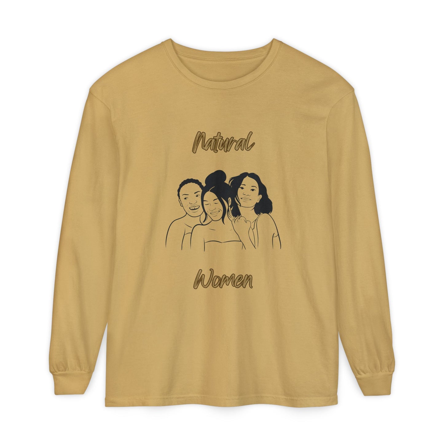 Natural Woman Laughing Friends (BL) Long Sleeve T-Shirt