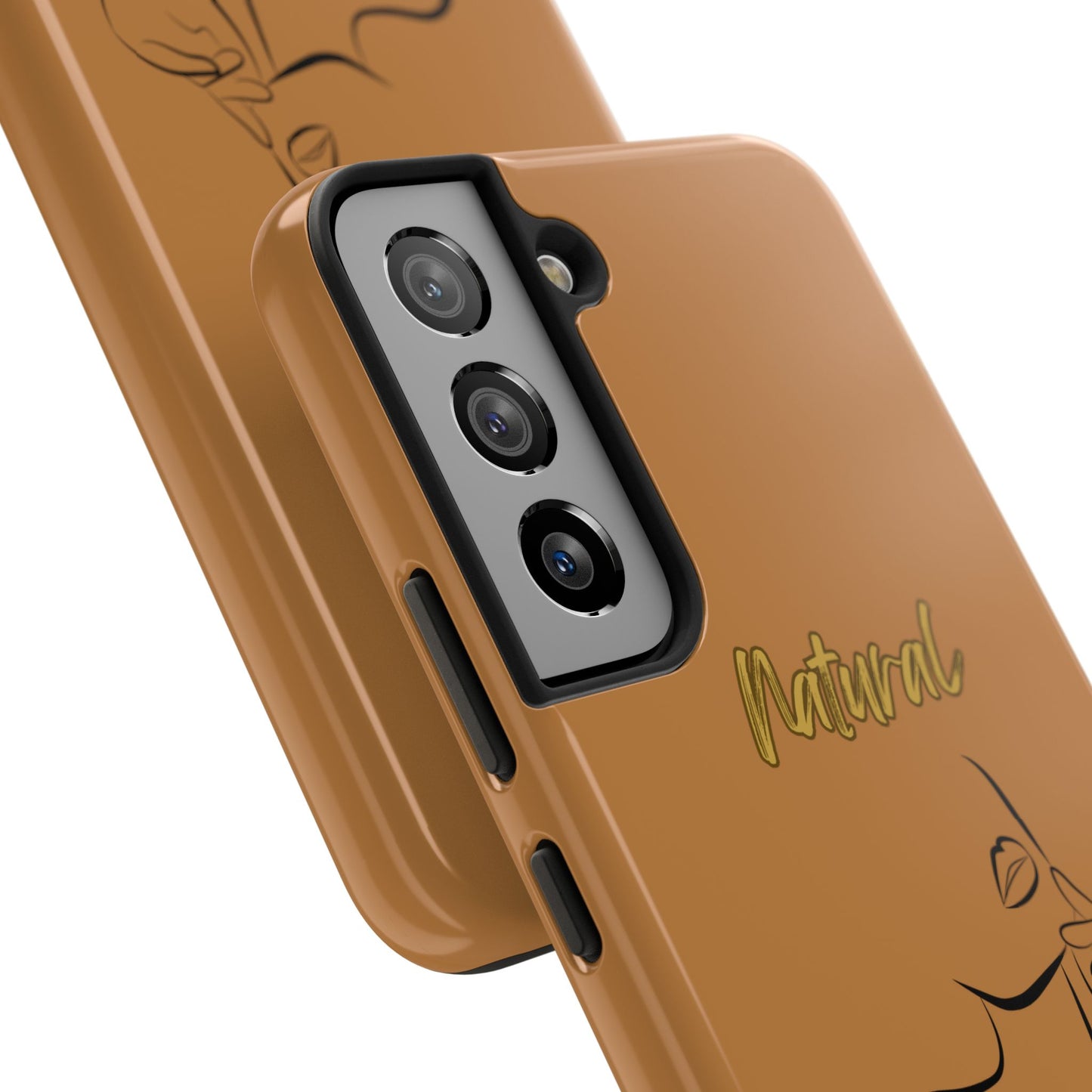 Natural Woman Chin Up (BL)Tough Phone Cases LIGHT BROWN