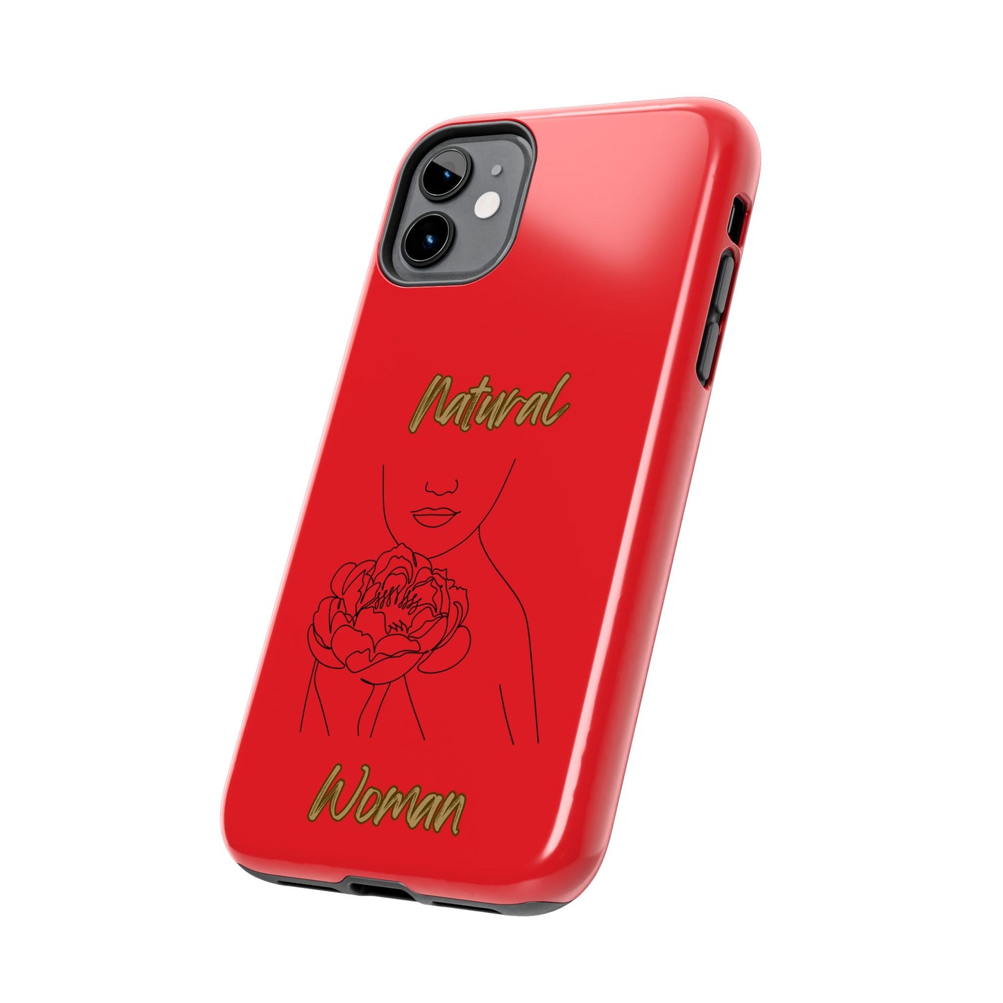 Natural Woman Kissed Flower (BL)Tough Phone Cases RED