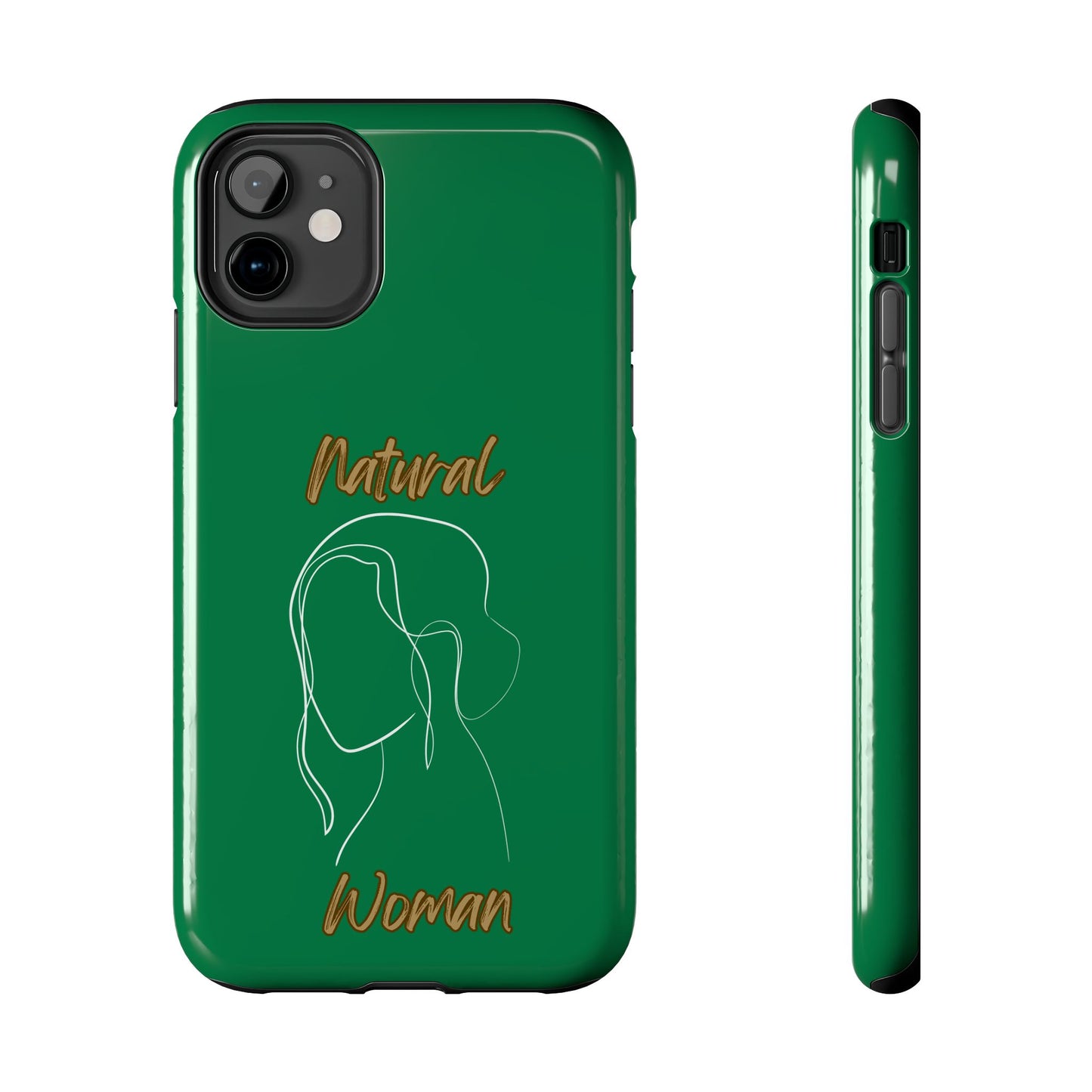 Natural Woman Hanging Hair (WL) Tough Phone Cases DARK GREEN