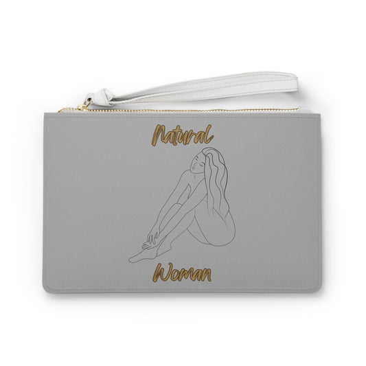Natural Woman Beauty (BL) Clutch Bag LIGHT GREY