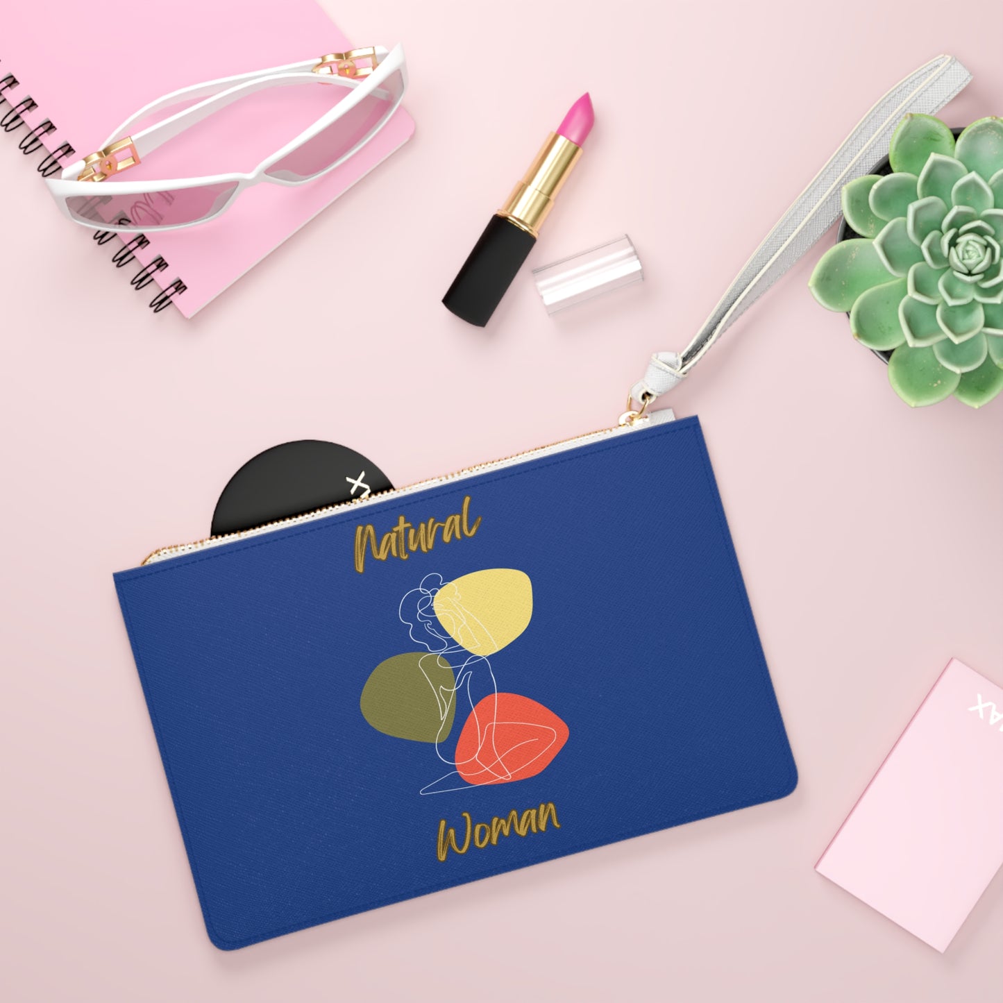 Natural Woman Colorful Pose (WL) Clutch Bag DARK BLUE