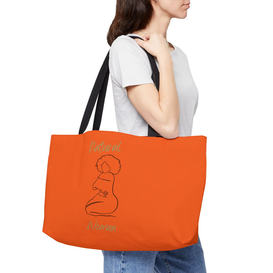 Natural Woman Hug (BL) Weekender Tote Bag ORANGE
