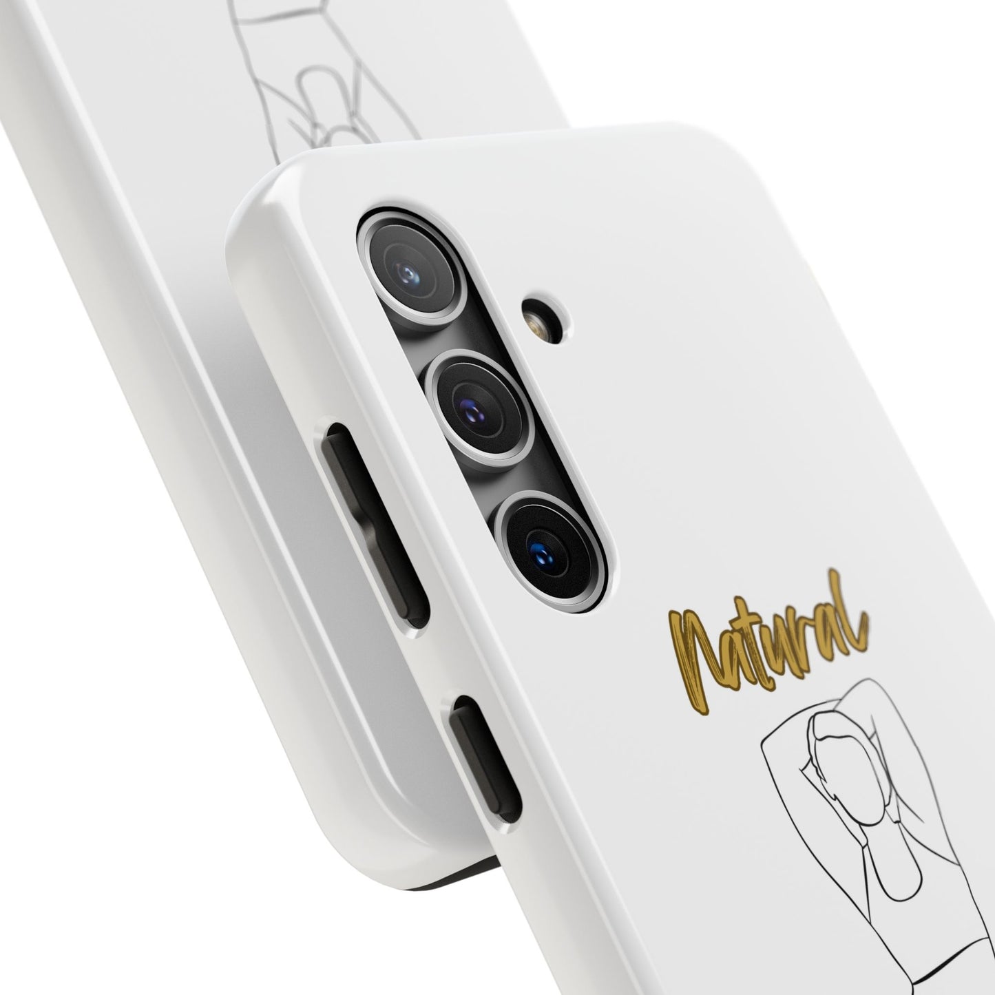 Natural Woman I Love Me (BL)Tough Phone Cases WHITE