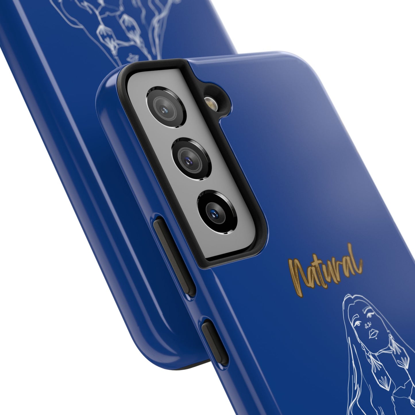 Natural Woman Thinking (WL)Tough Phone Cases DARK BLUE