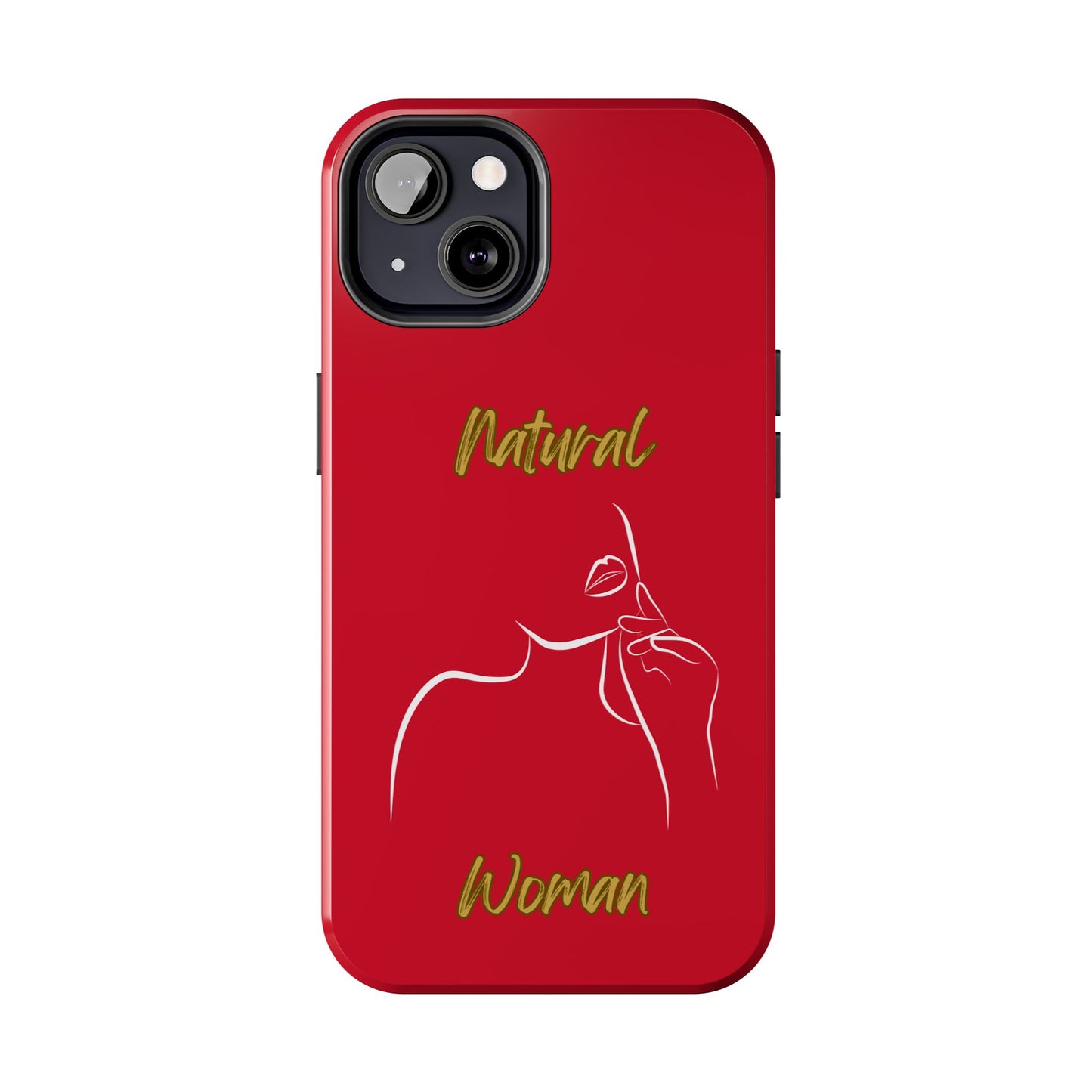 Natural Woman Chin Up (WL)Tough Phone Cases DARK RED