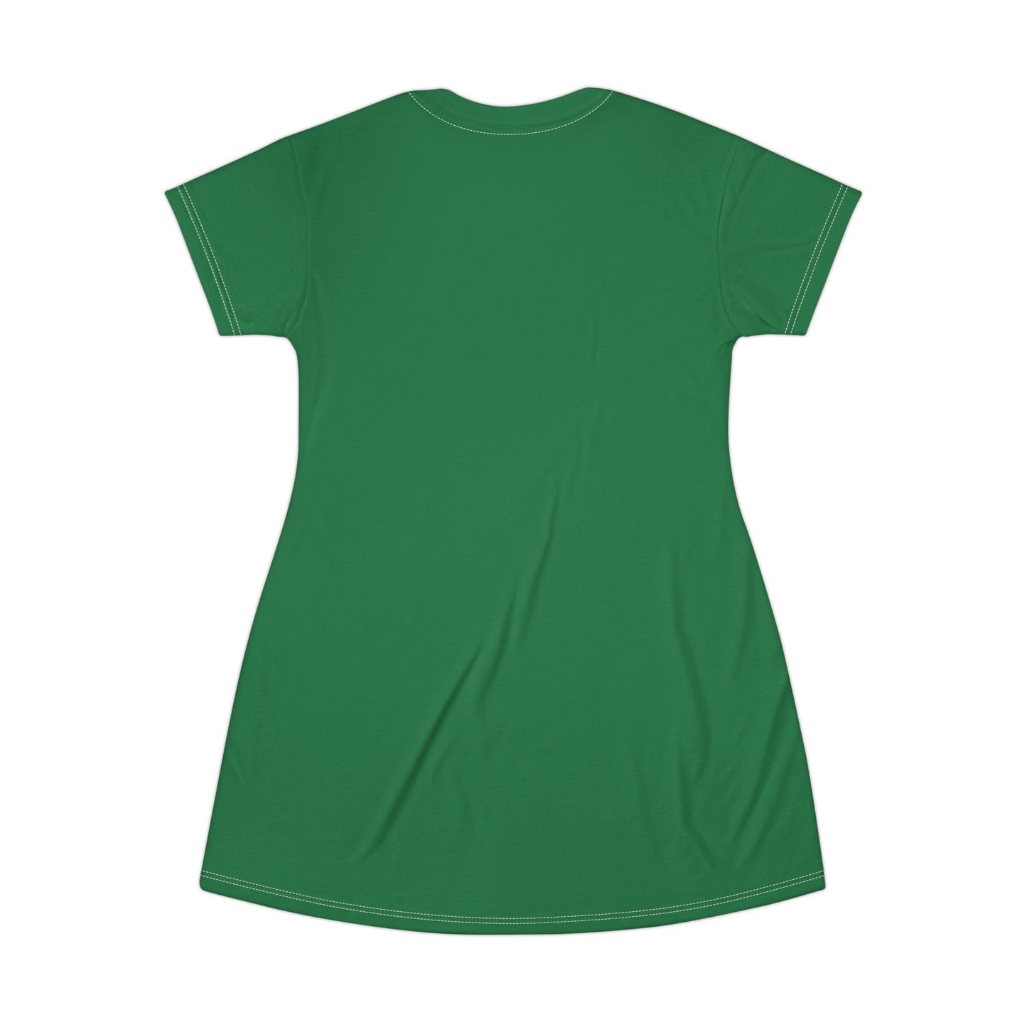 Strong Momma T-Shirt Dress (AOP/BL) Dark Green