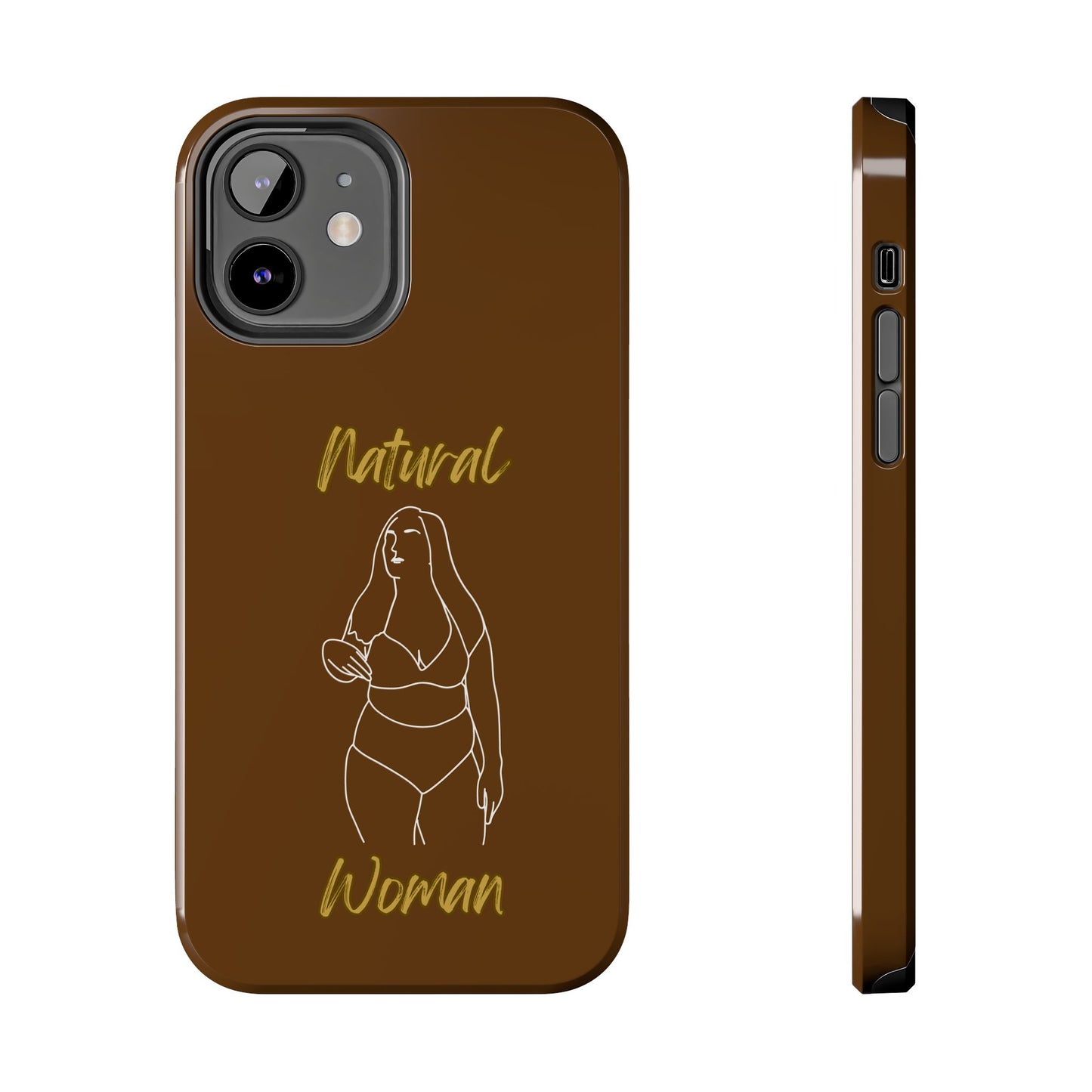 Natural Woman Full Beauty (WL)Tough Phone Cases BROWN