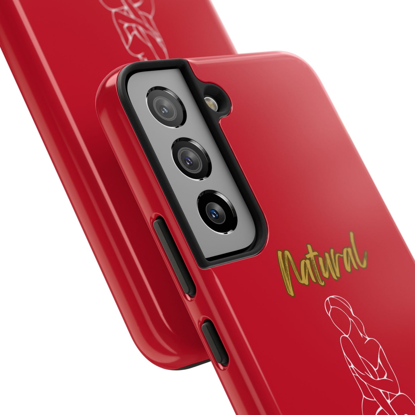 Natural Woman Shoulder Action (WL)Tough Phone Cases DARK RED