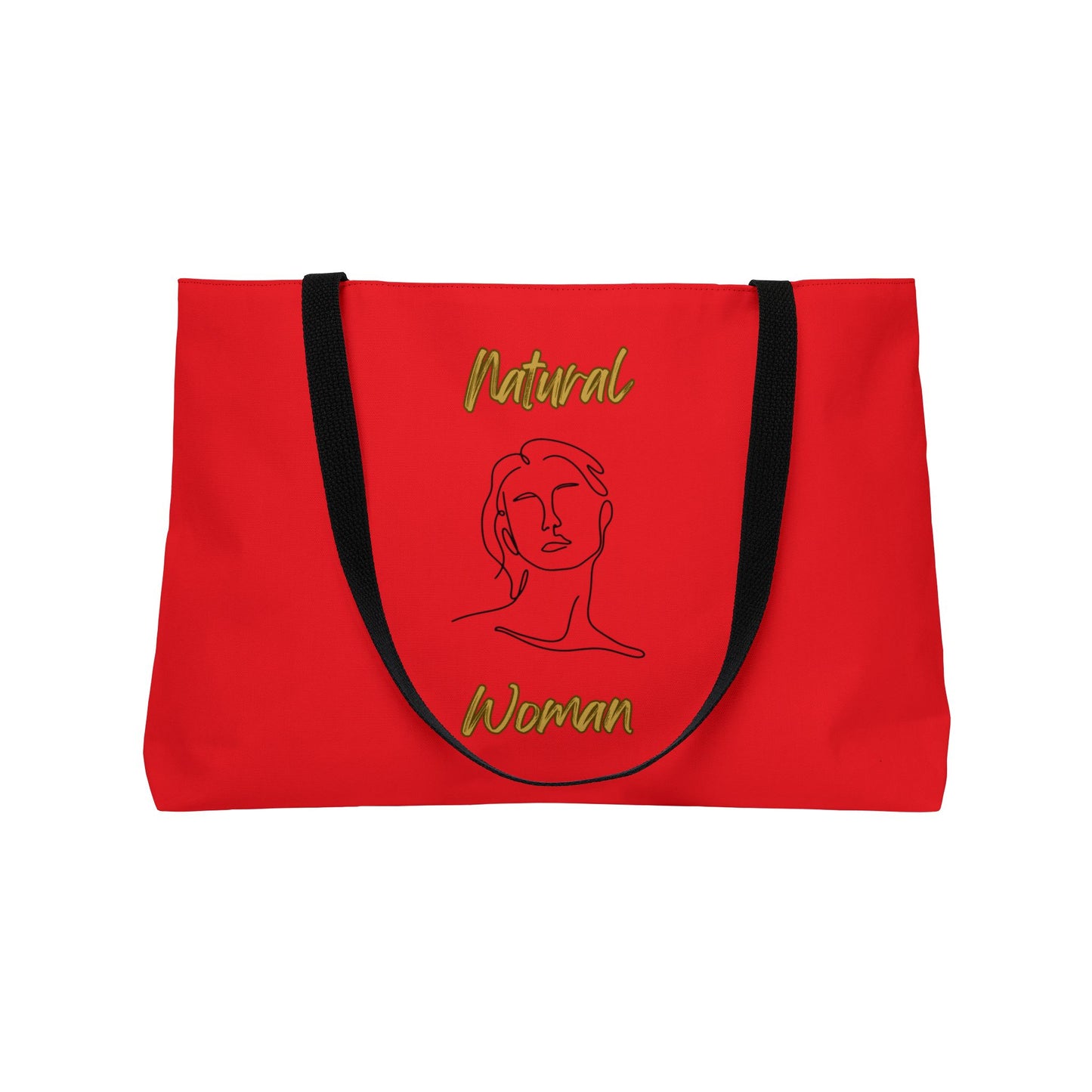 Natural Woman Hello (BL) Weekender Tote Bag RED