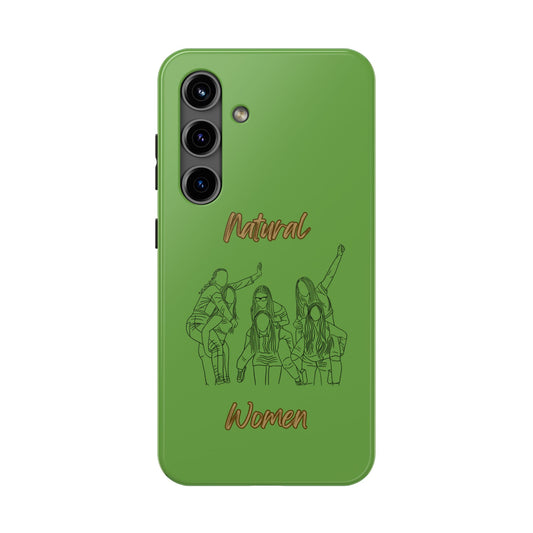 Natural Woman Piggy Back (BL)Tough Phone Cases GREEN