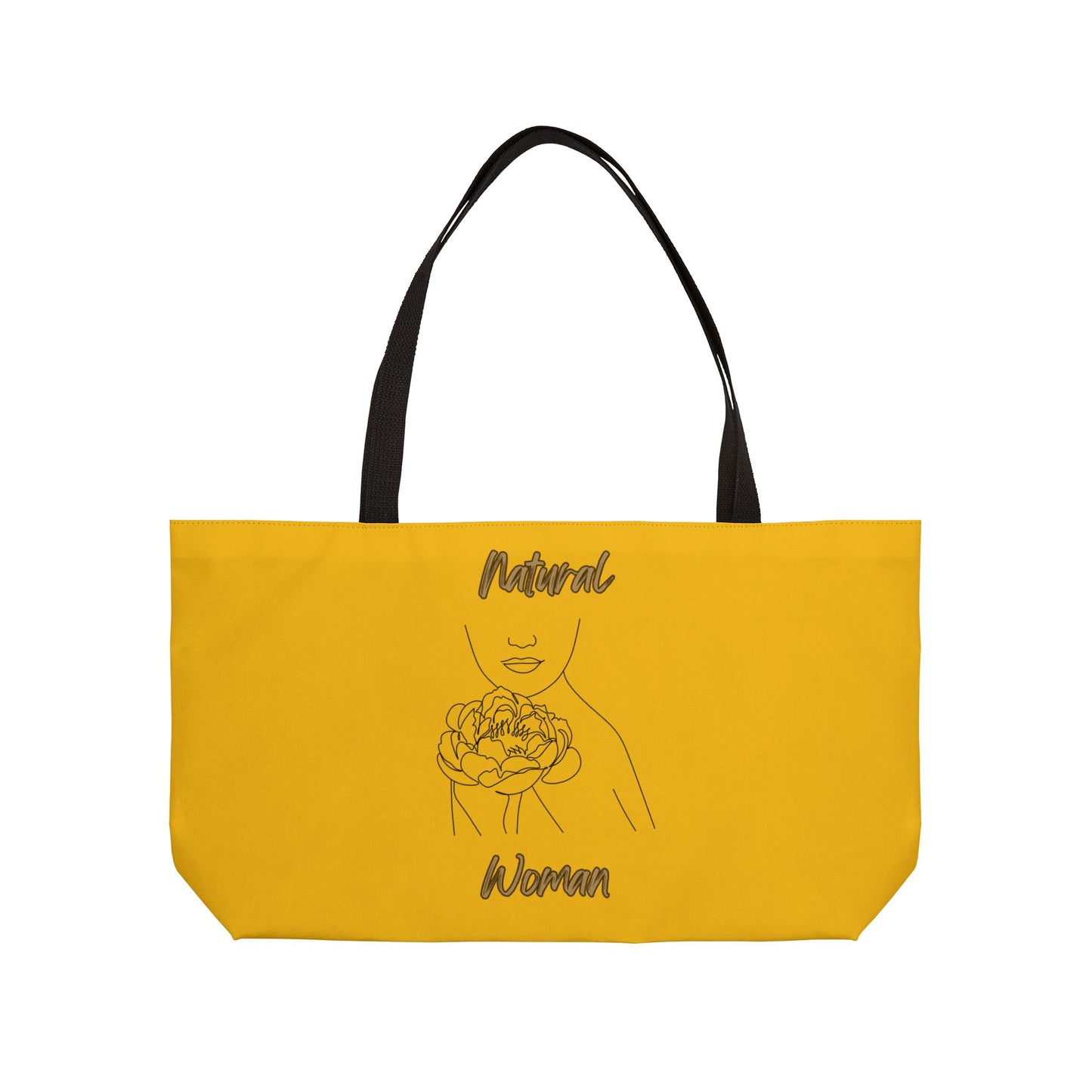 Natural Woman Kissed Flower (BL) Weekender Tote Bag YELLOW