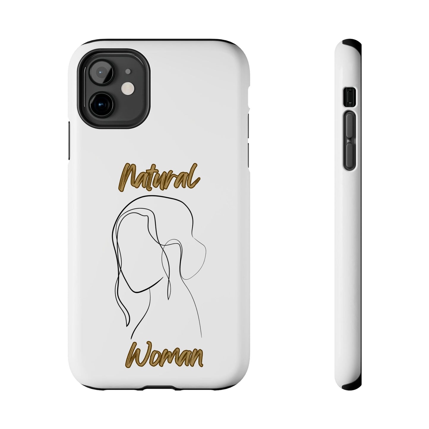 Natural Woman Hanging Hair (BL) Tough Phone Cases WHITE