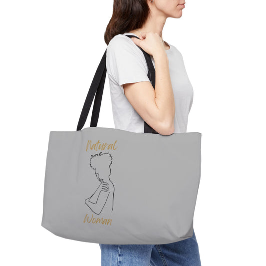 Natural Woman Sassy (BL) Weekender Tote Bag LIGHT GREY