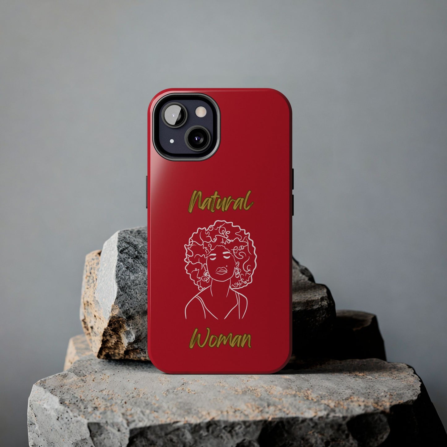 Natural Woman All About Me (WL)Tough Phone Cases DARK RED