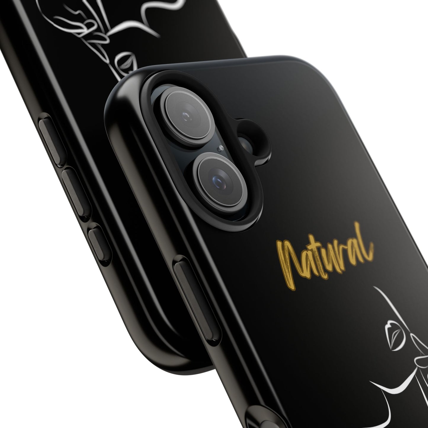 Natural Woman Chin Up (WL)Tough Phone Cases BLACK