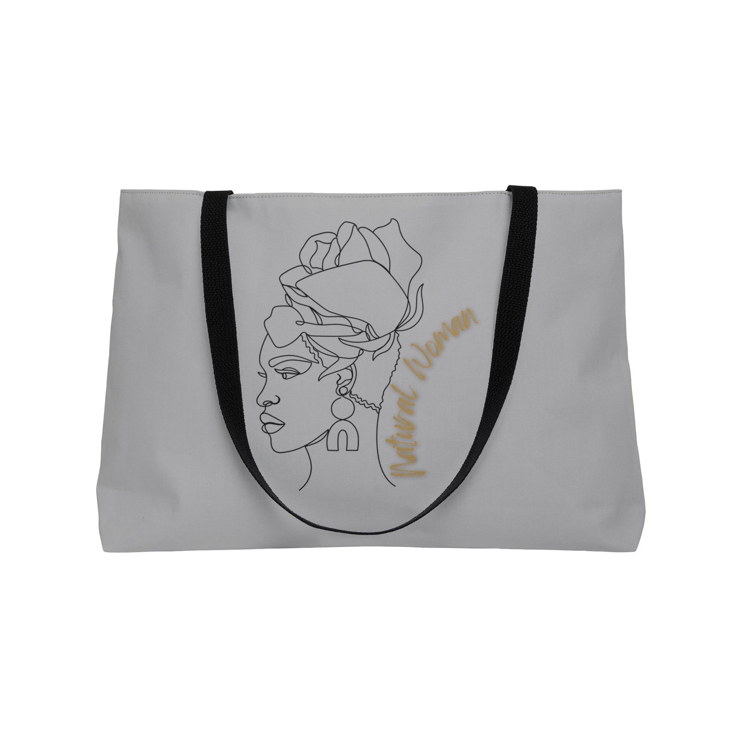 Natural Woman Flower Wrap (BL) Weekender Tote Bag LIGHT GREY