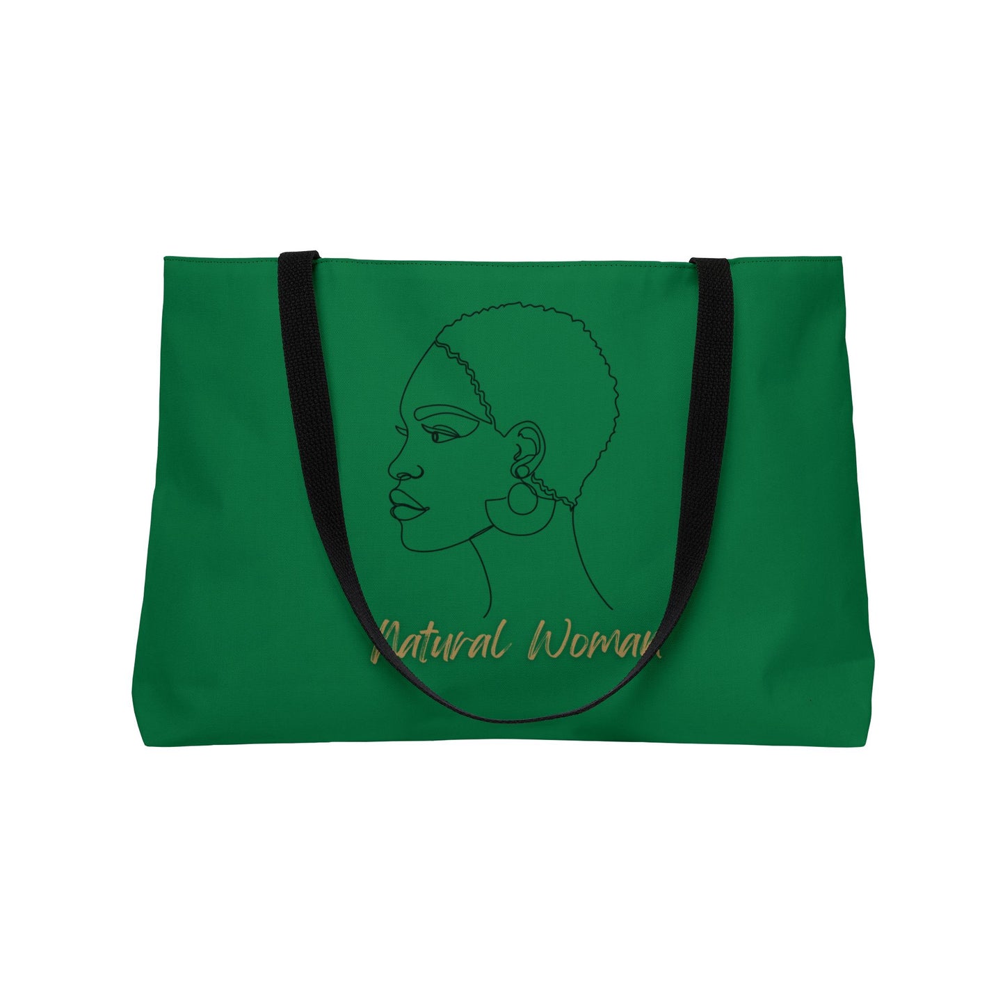 Natural Woman Finger Wave (BL) Weekender Tote Bag DARK GREEN
