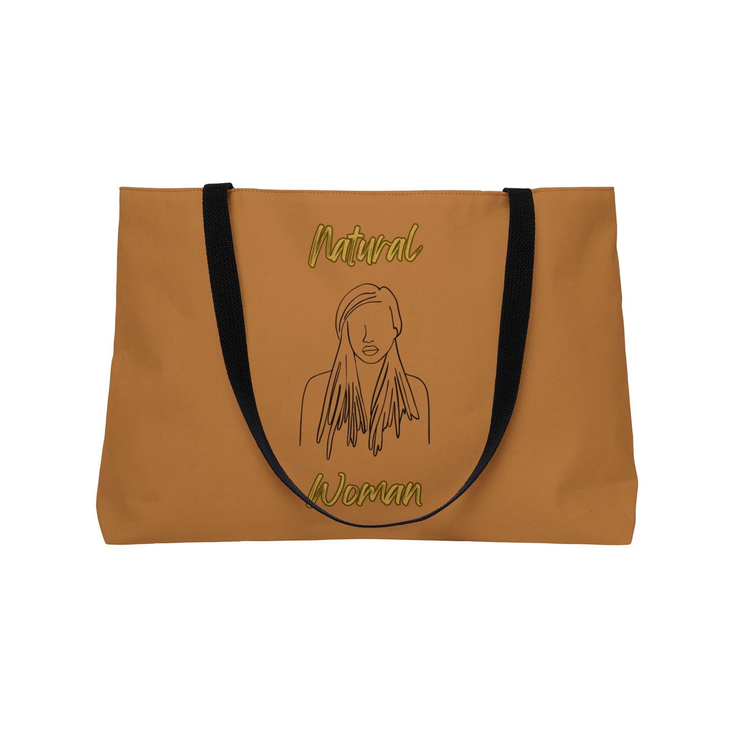 Natural Woman Content (BL) Weekender Tote Bag LIGHT BROWN