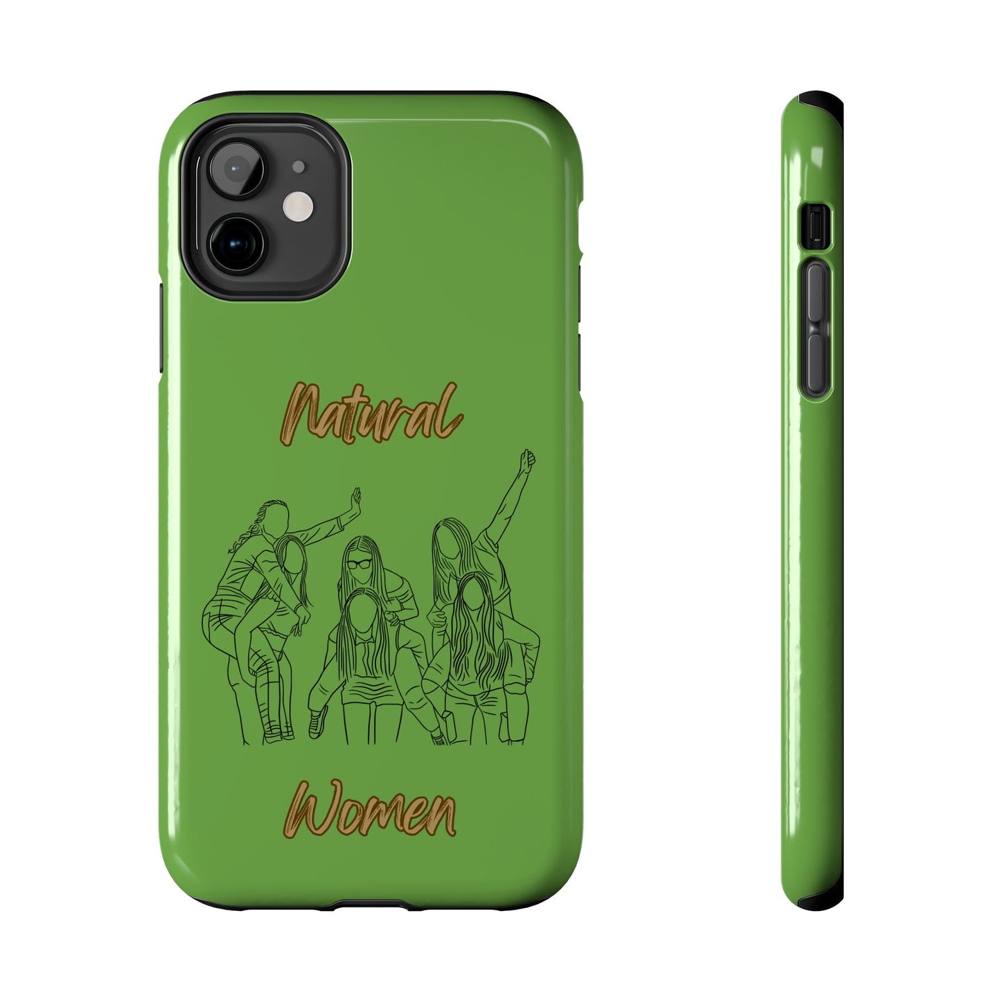 Natural Woman Piggy Back (BL)Tough Phone Cases GREEN