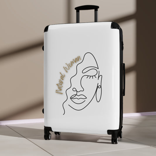 Natural Woman Half Face (BL) Suitcase WHITE