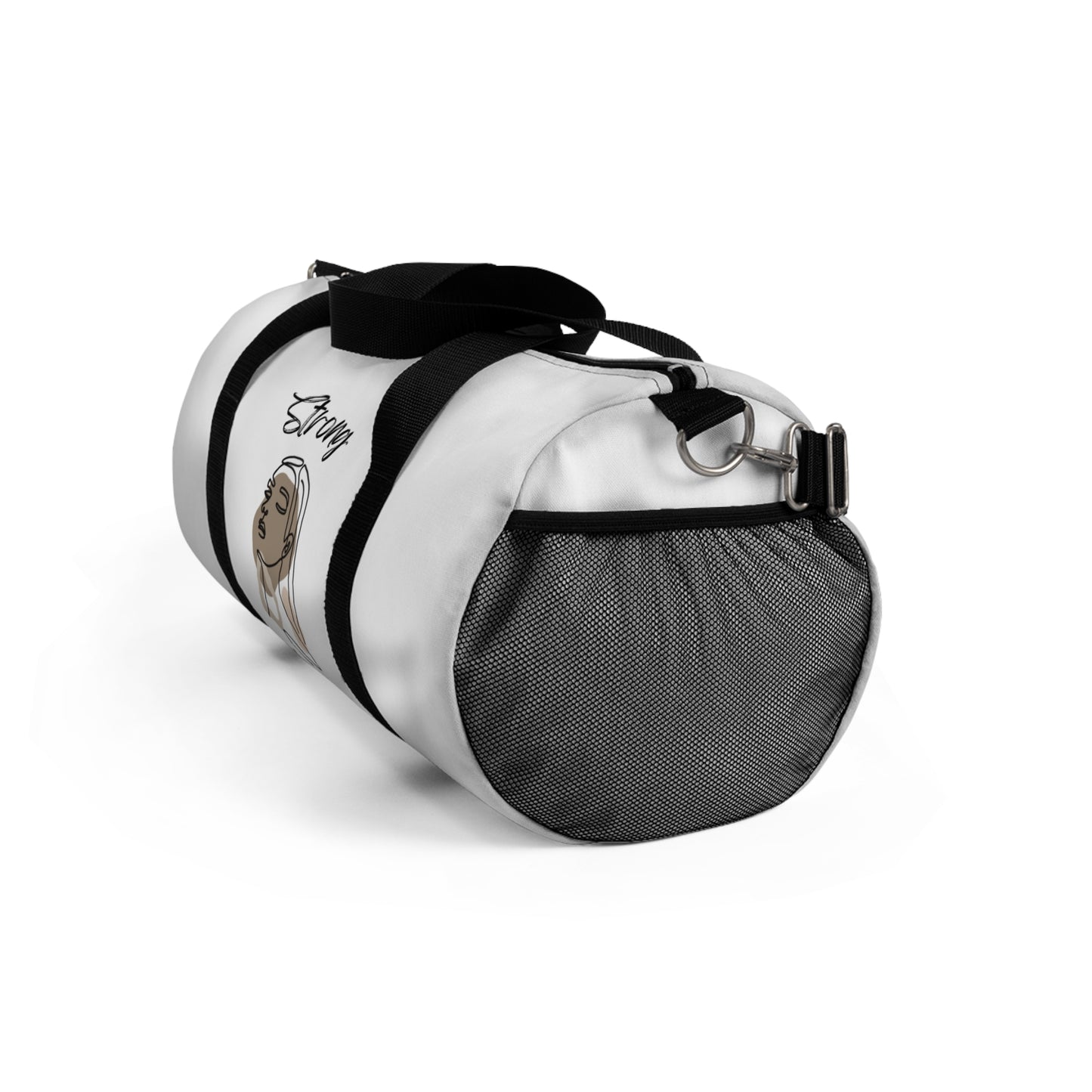 Strong Momma (BL) Duffel Bag WHITE