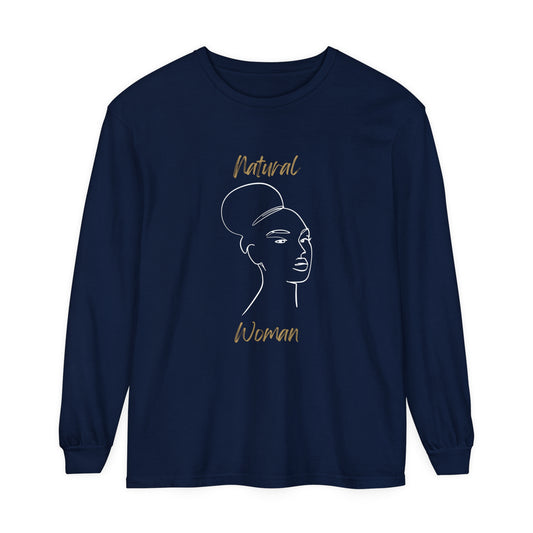 Natural Woman Hair Up (WL) Long Sleeve T-Shirt