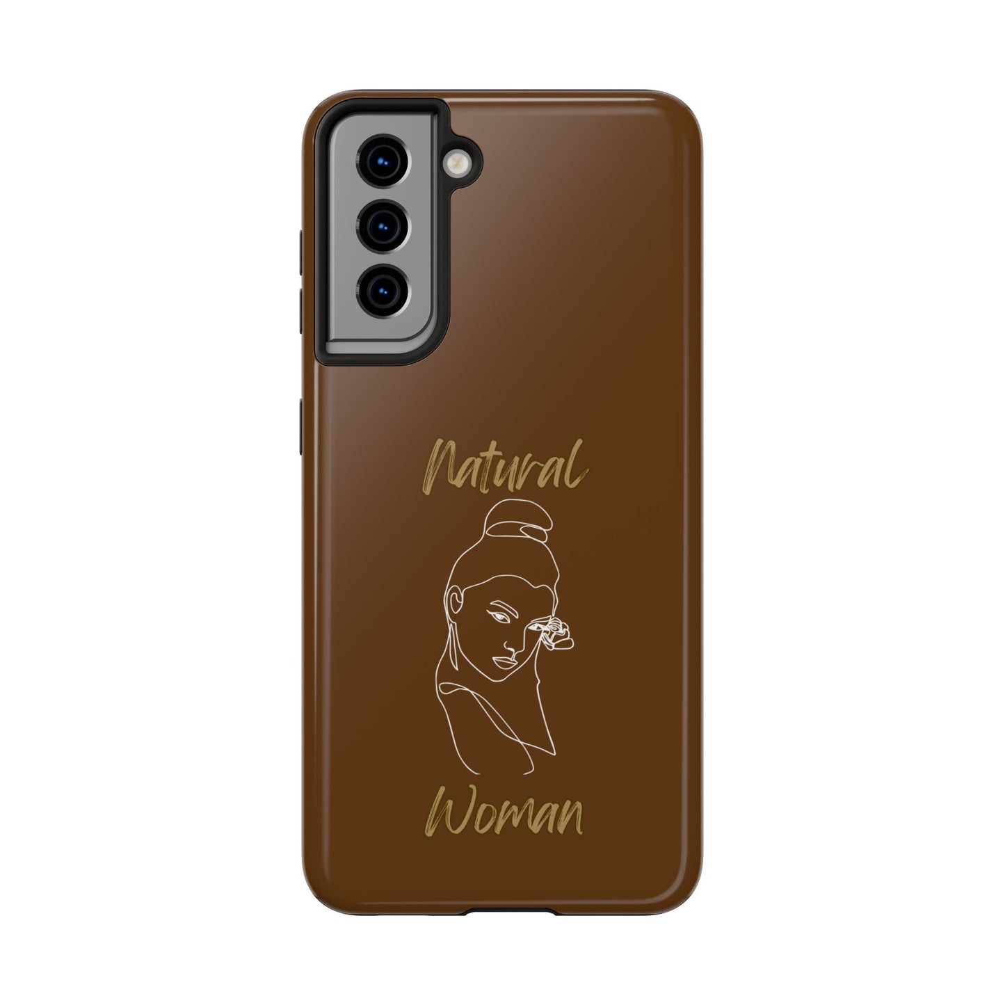 Natural Woman Sassy Bun (WL) Tough Phone Cases BROWN