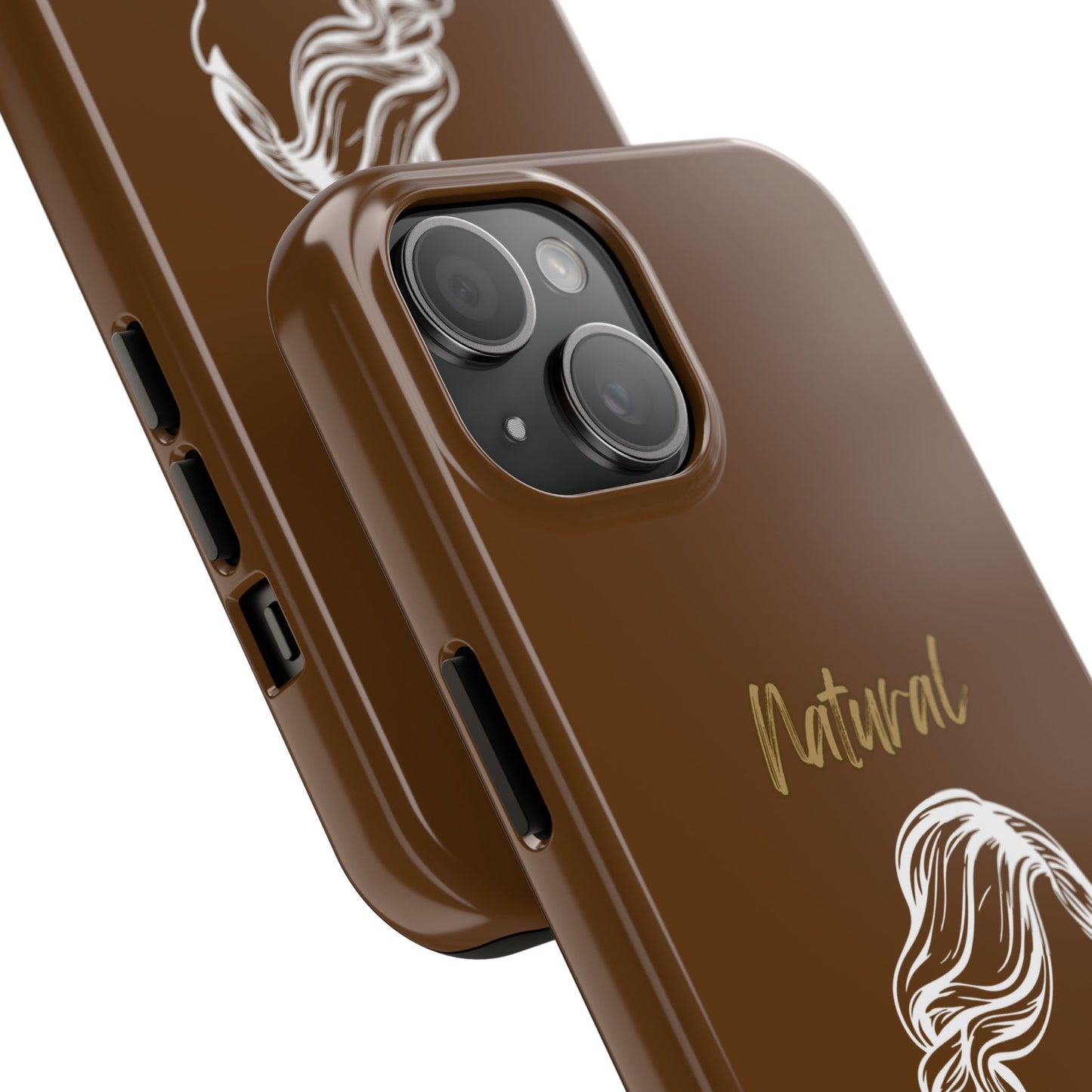 Natural Woman Long Curl (WL)Tough Phone Cases BROWN