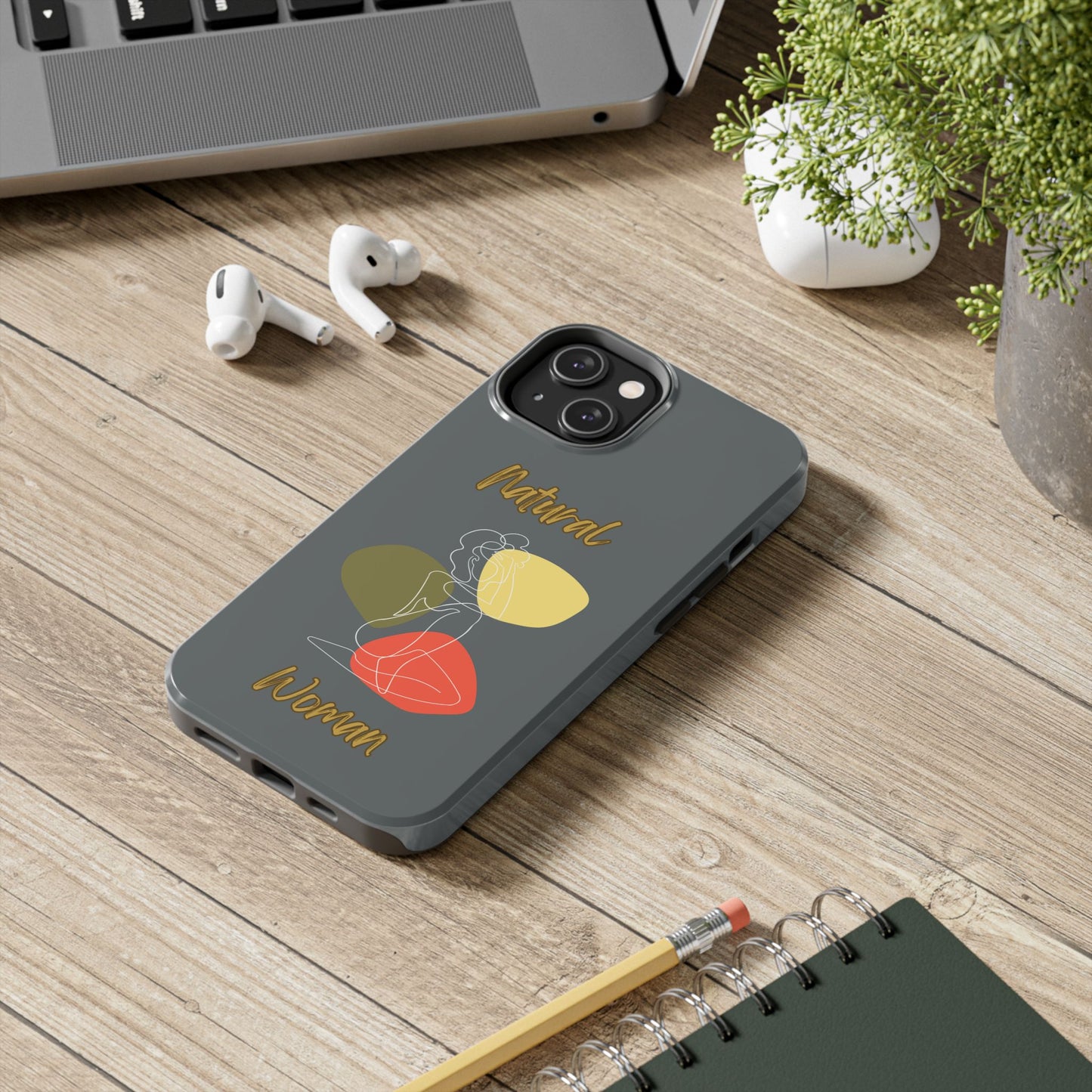 Natural Woman Colorful Pose (WL)Tough Phone Cases DARK GREY