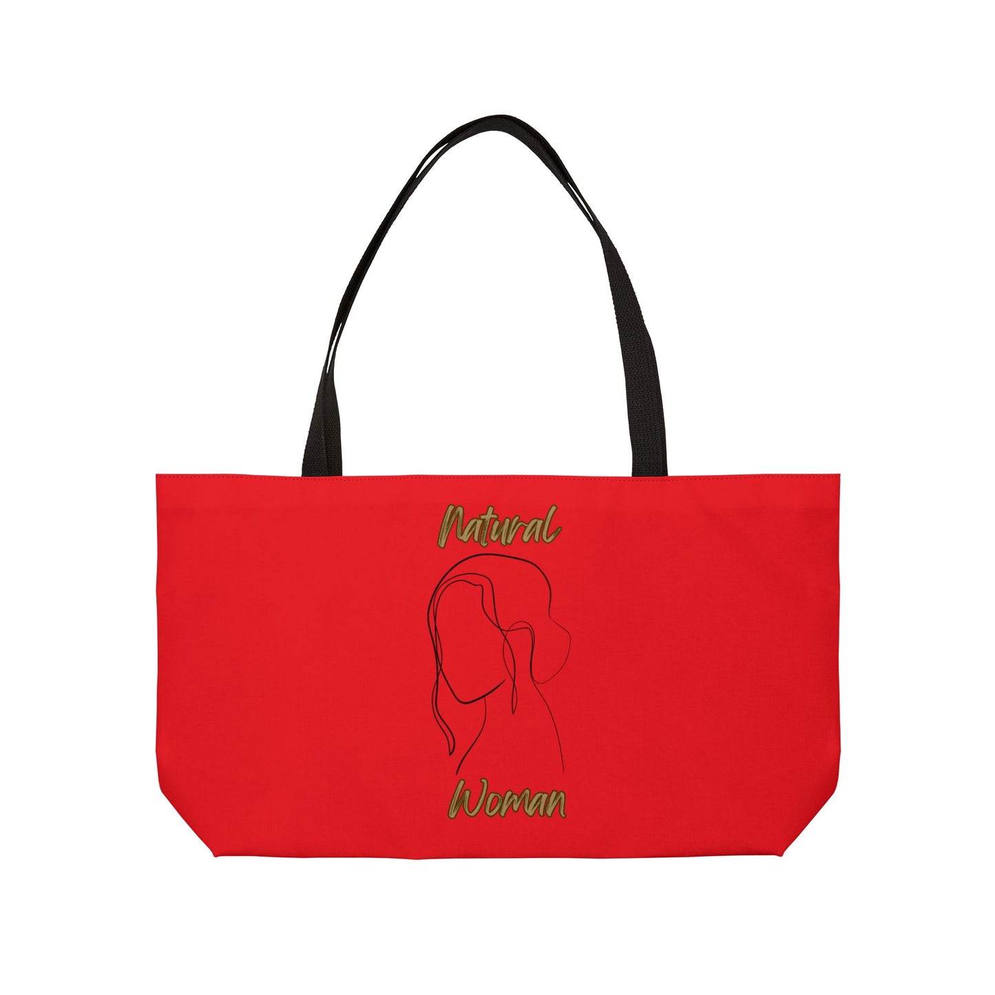 Natural Woman Hanging Hair (BL) Weekender Tote Bag RED