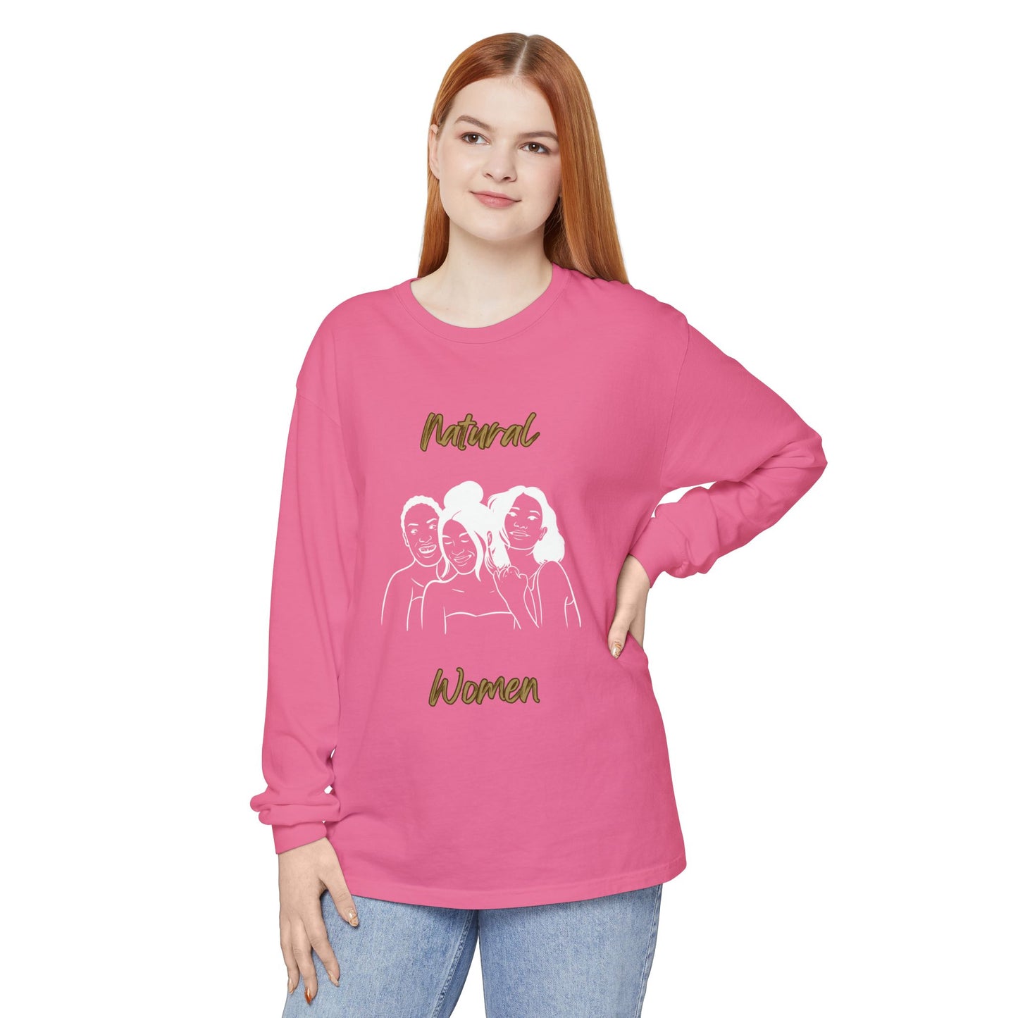 Natural Woman Laughing Friends (WL) Long Sleeve T-Shirt