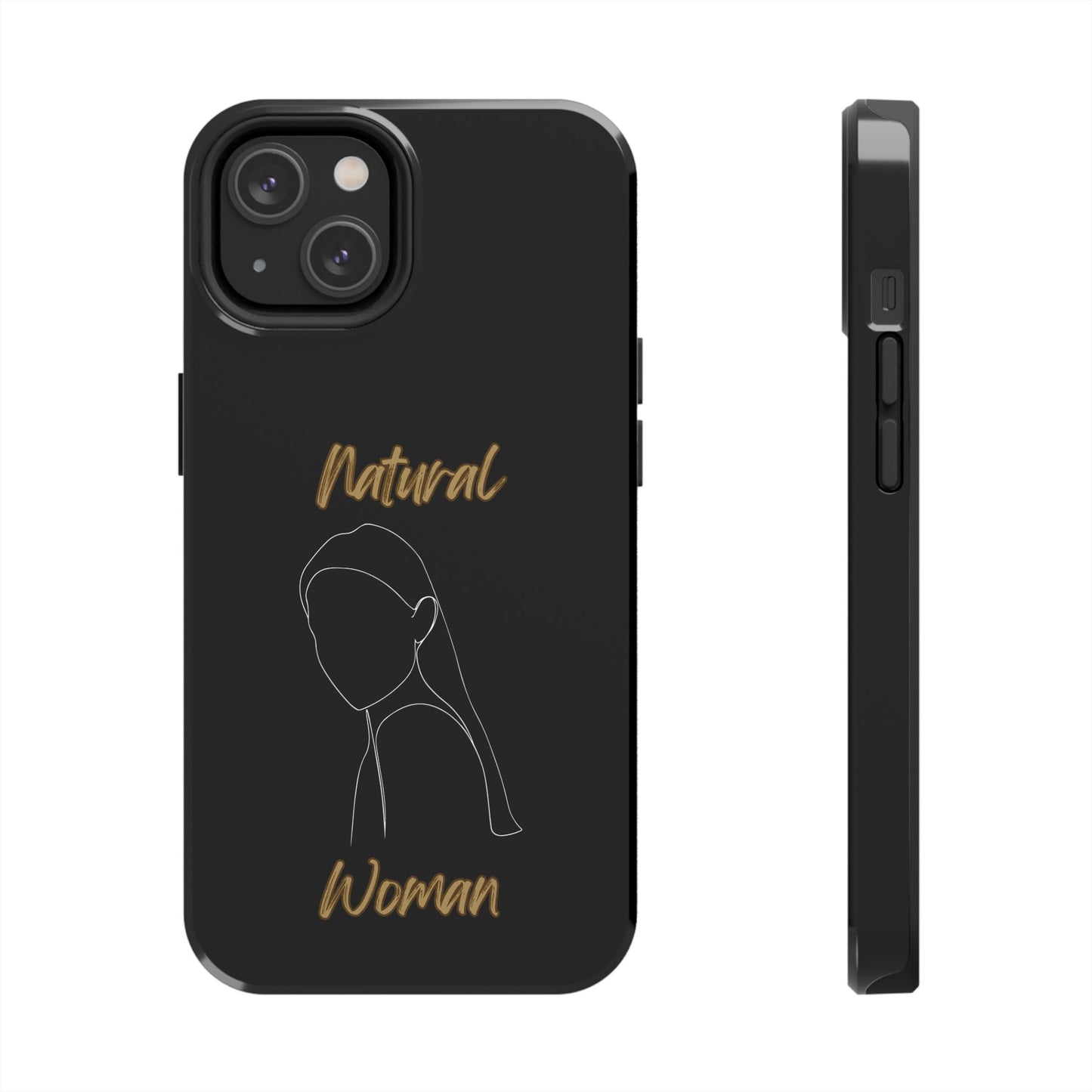 Natural Woman Tilted Look (WL) Tough Phone Cases BLACK