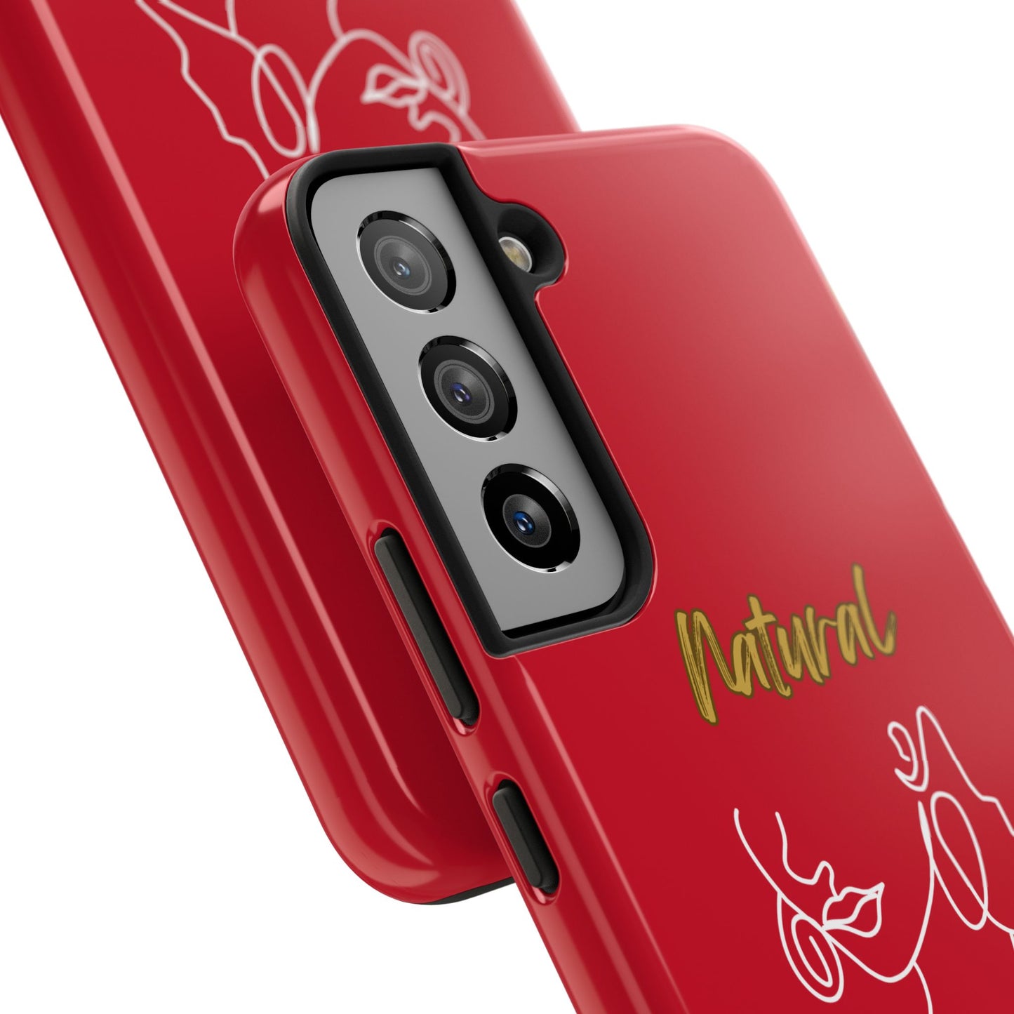 Natural Woman Lips (WL)Tough Phone Cases DARK RED