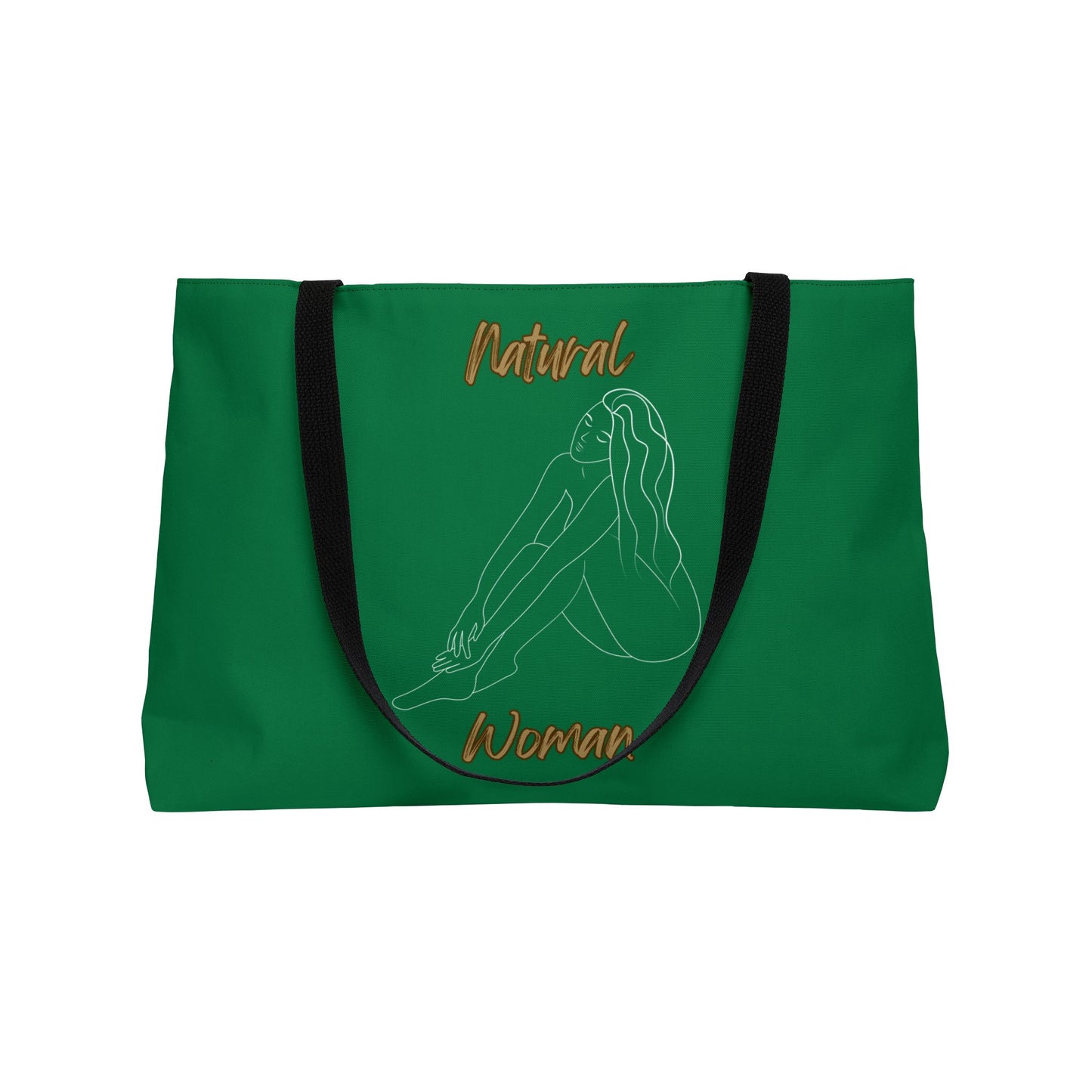 Natural Woman Beauty (WL) Weekender Tote Bag DARK GREEN