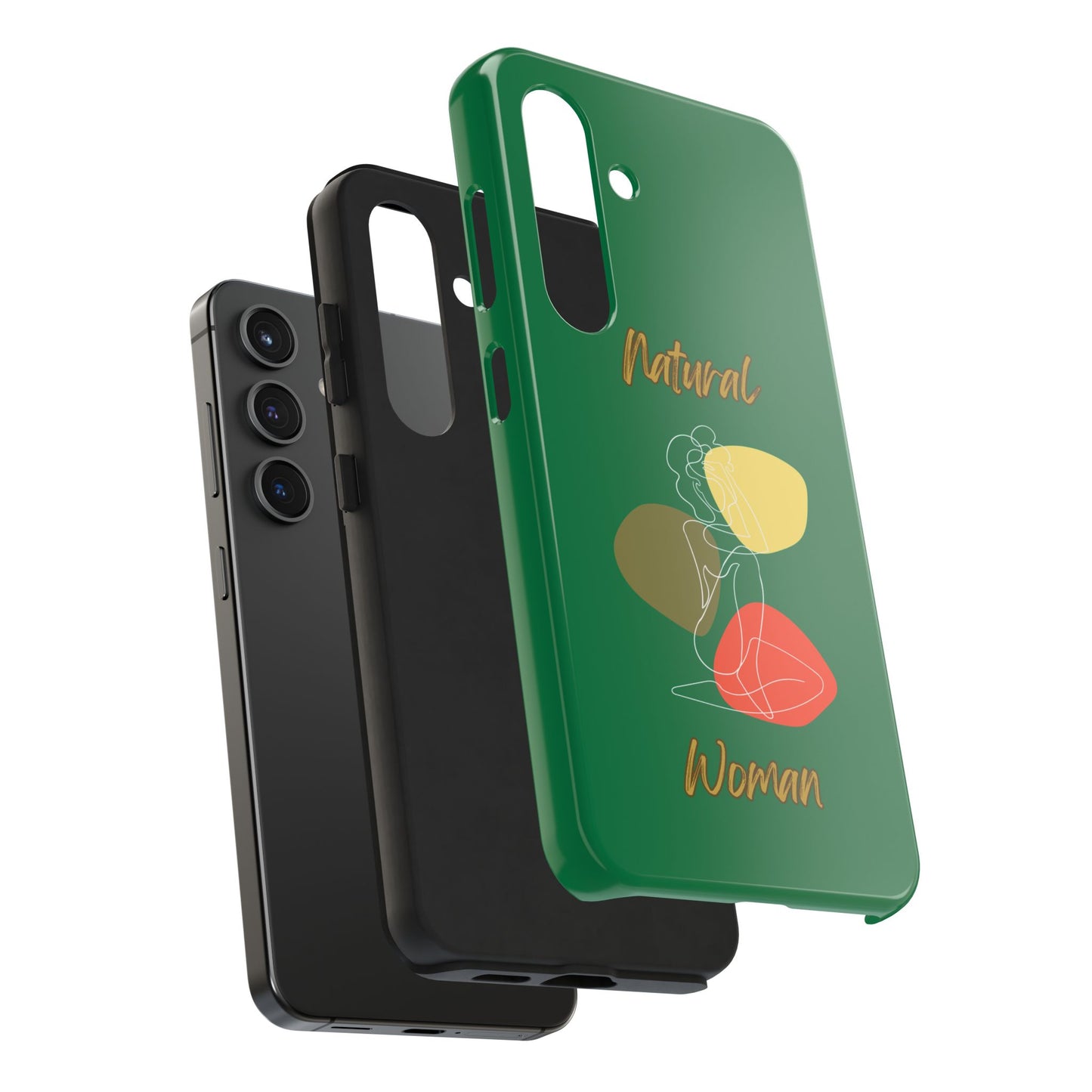 Natural Woman Colorful Pose (WL)Tough Phone Cases DARK GREEN