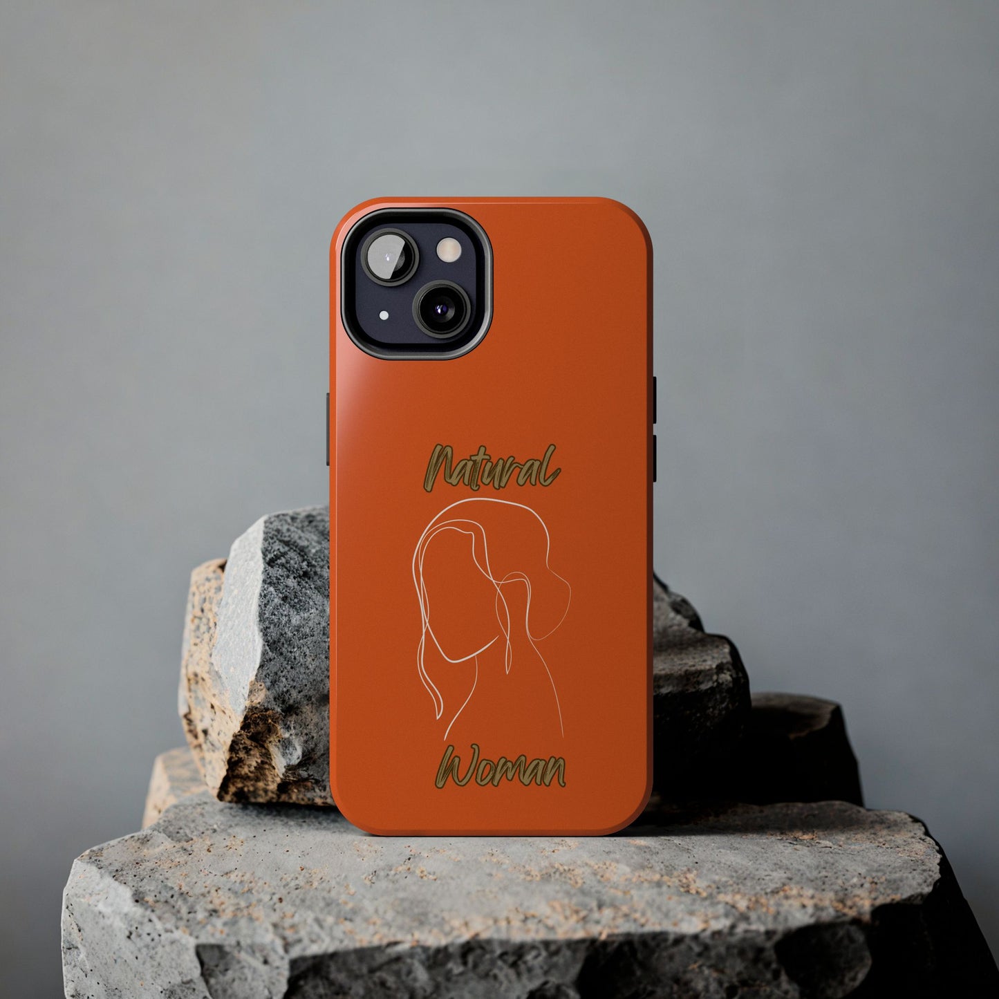 Natural Woman Hanging Hair (WL) Tough Phone Cases ORANGE