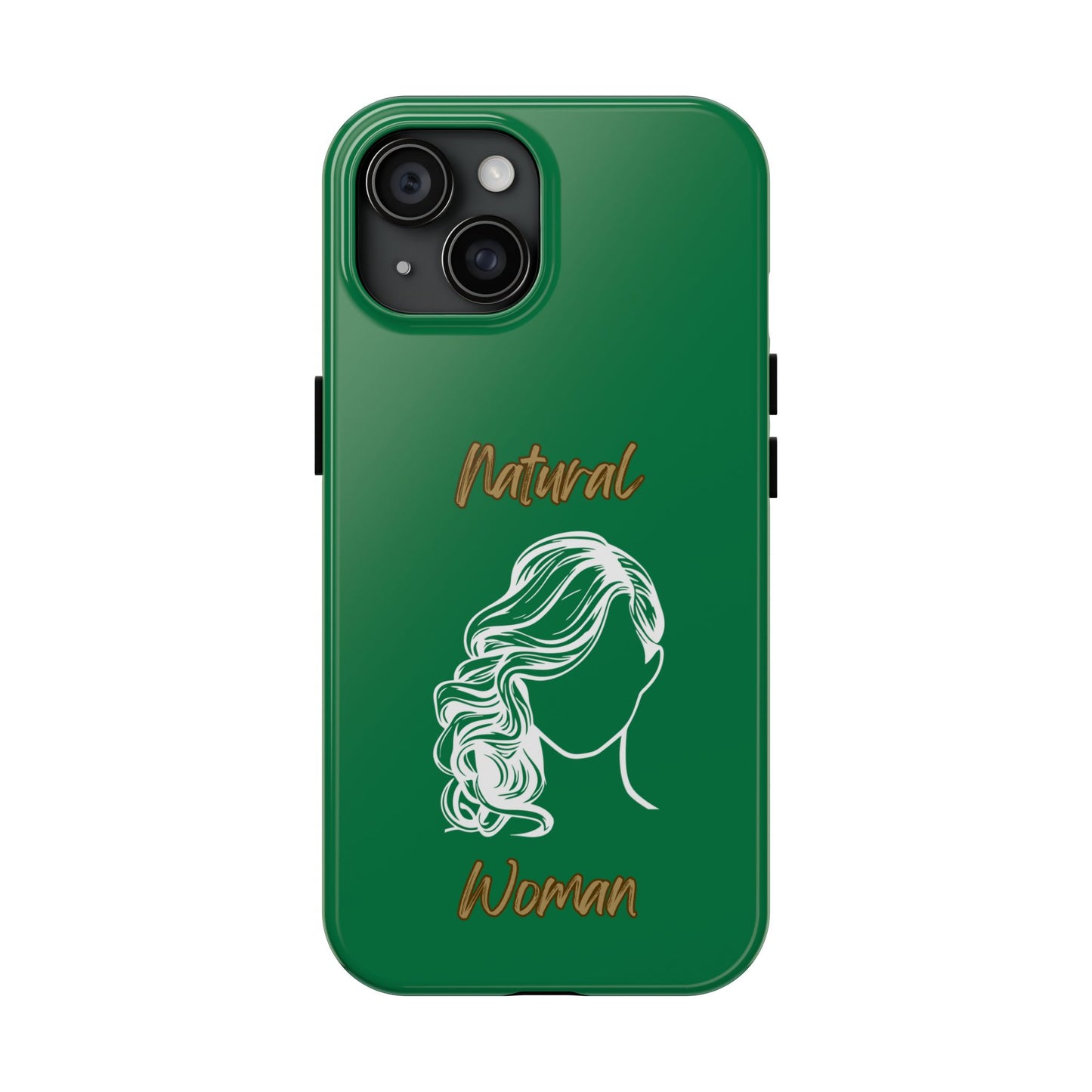 Natural Woman Long Curl (WL)Tough Phone Cases DARK GREEN