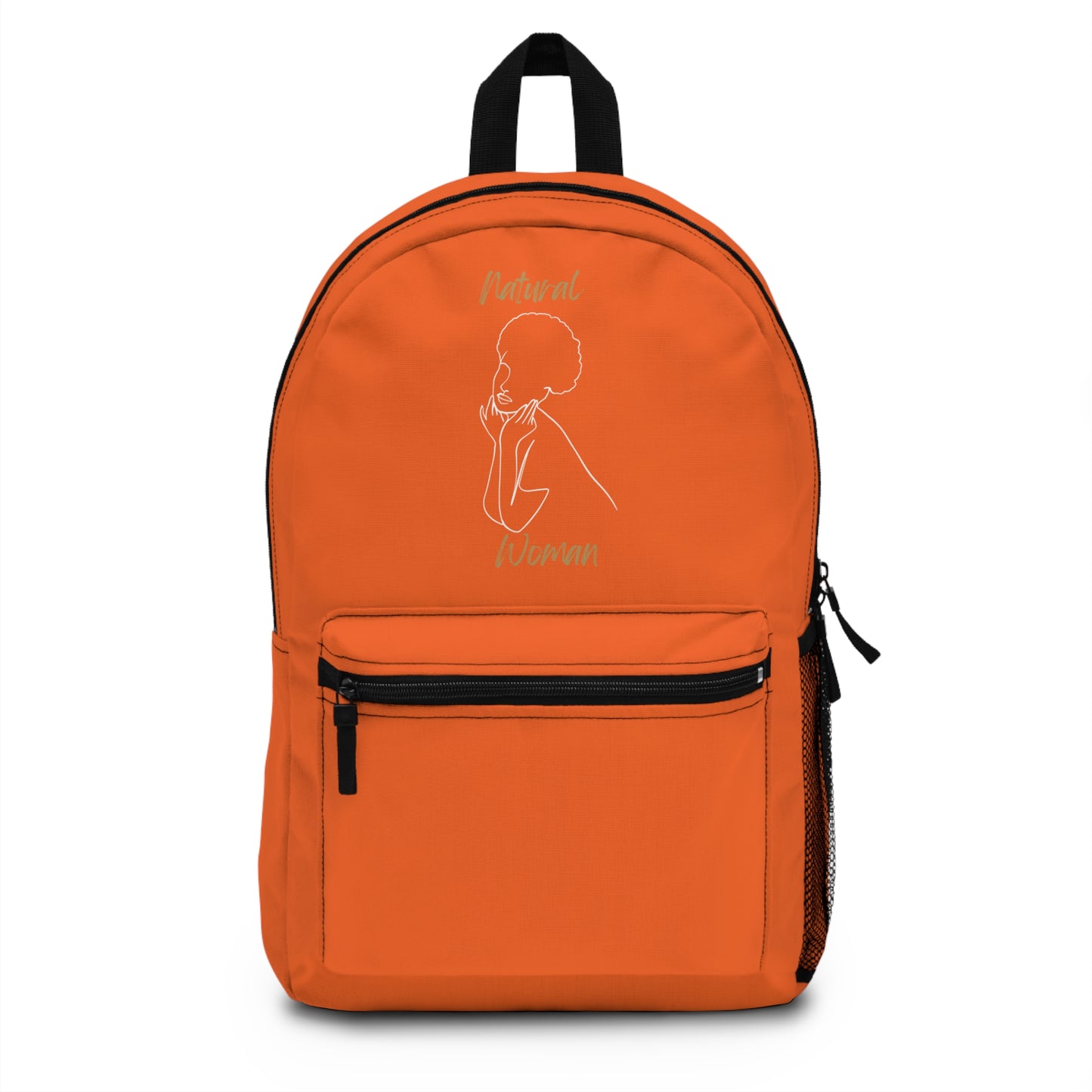 Natural Woman Cute Afro (WL) Backpack ORANGE