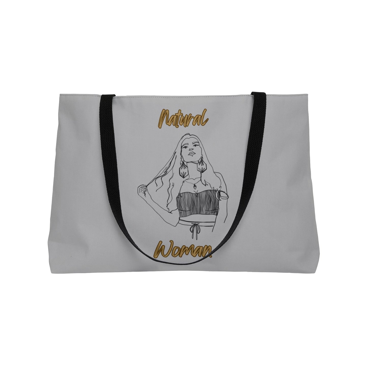Natural Woman Thinking (BL) Weekender Tote Bag LIGHT GREY