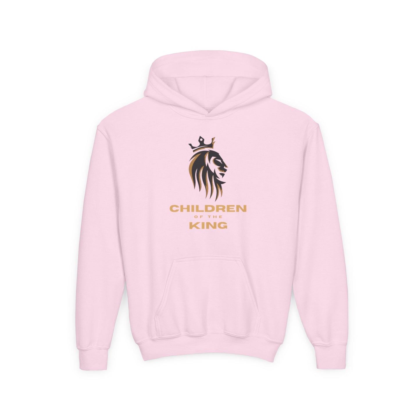 "Children of the King" Hoodie - BLACK Lion Design with Isaiah 54:13