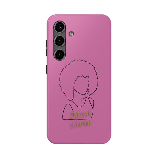 Natural Woman Afro (BL)Tough Phone Cases LIGHT PINK