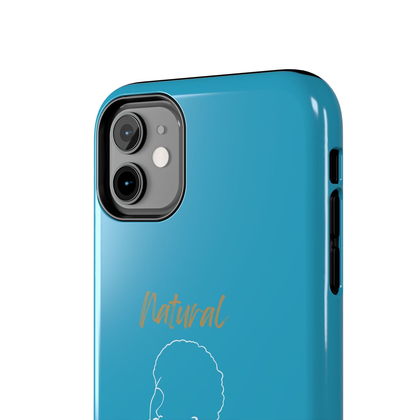 Natural Woman Cute Afro (WL)Tough Phone Cases TURQUOISE