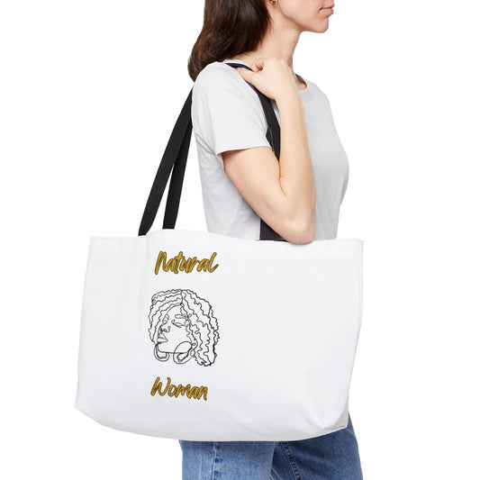 Natural Woman Naturally Me (BL) Weekender Tote Bag WHITE