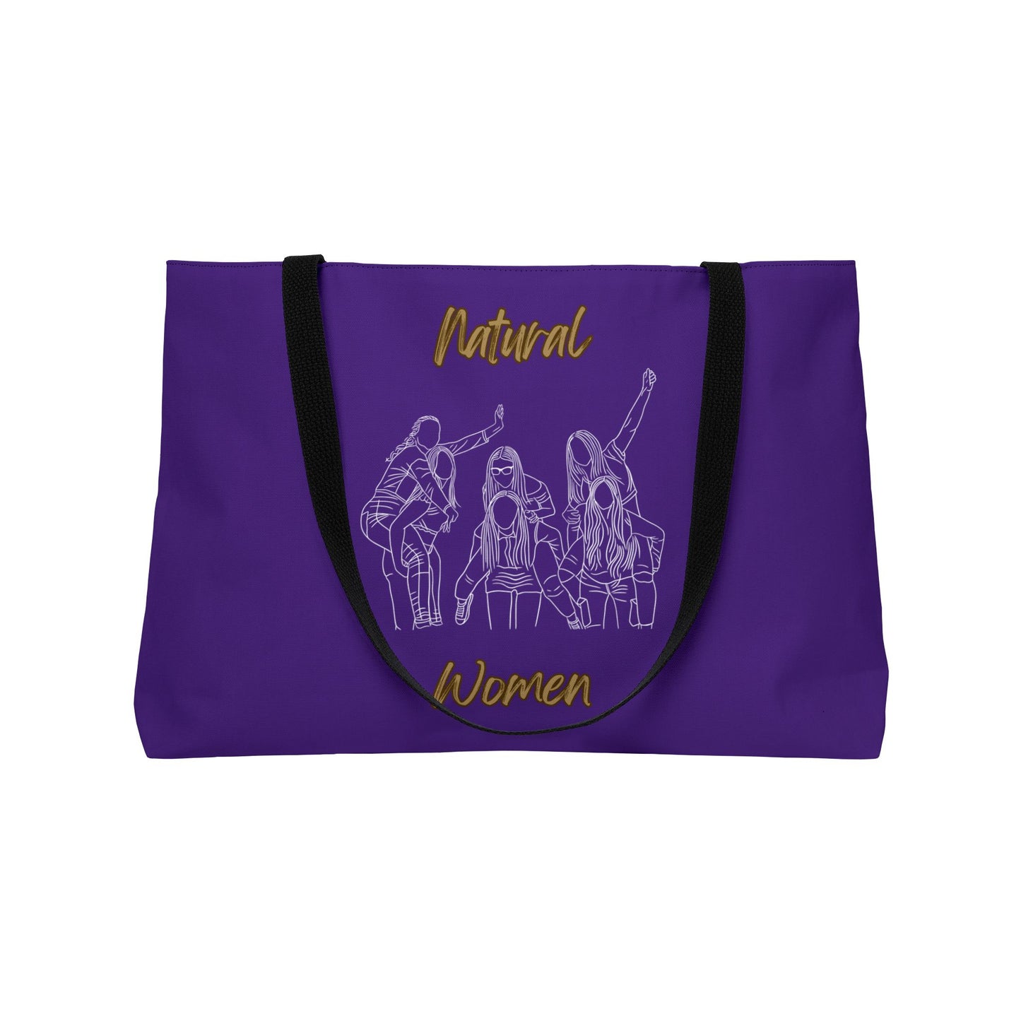 Natural Women Piggy Back (WL) Weekender Tote Bag PURPLE
