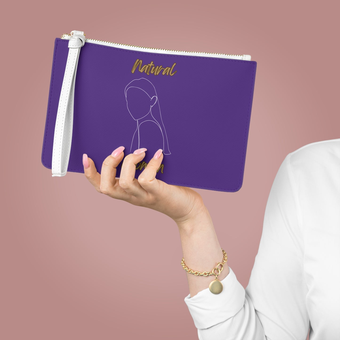 Natural Woman Tilted Look (WL) Clutch Bag PURPLE