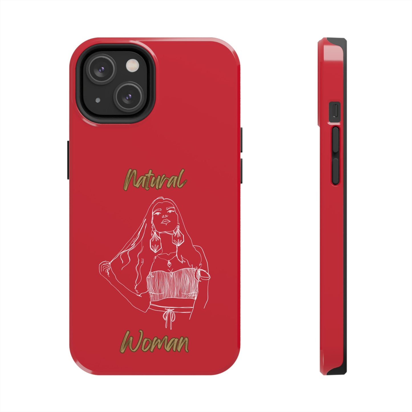 Natural Woman Thinking (WL)Tough Phone Cases DARK RED