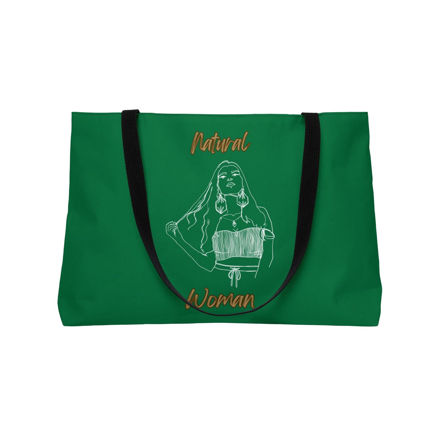 Natural Woman Thinking (WL) Weekender Tote Bag DARK GREEN